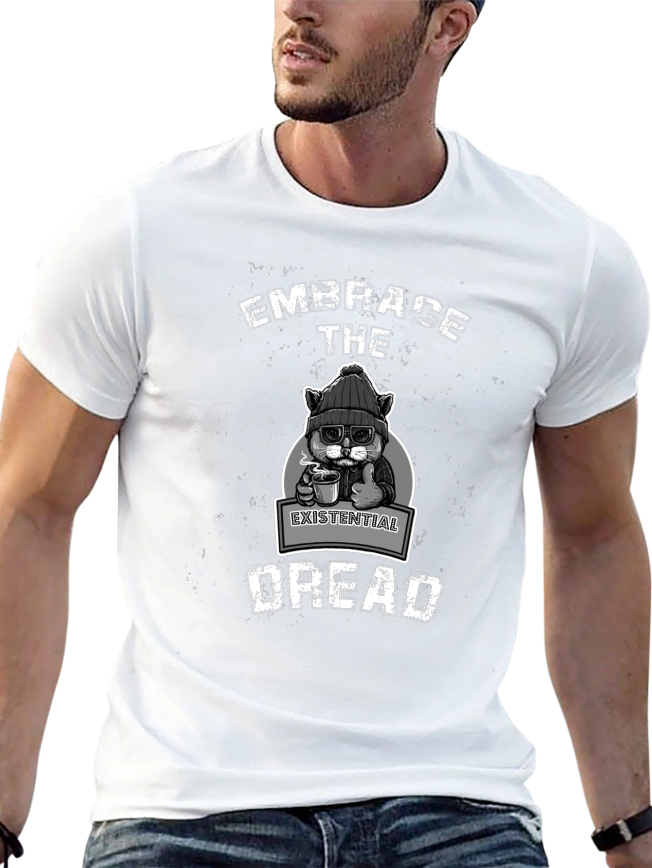 Embrace Existential Dread T-Shirt - Cat Lover Tee