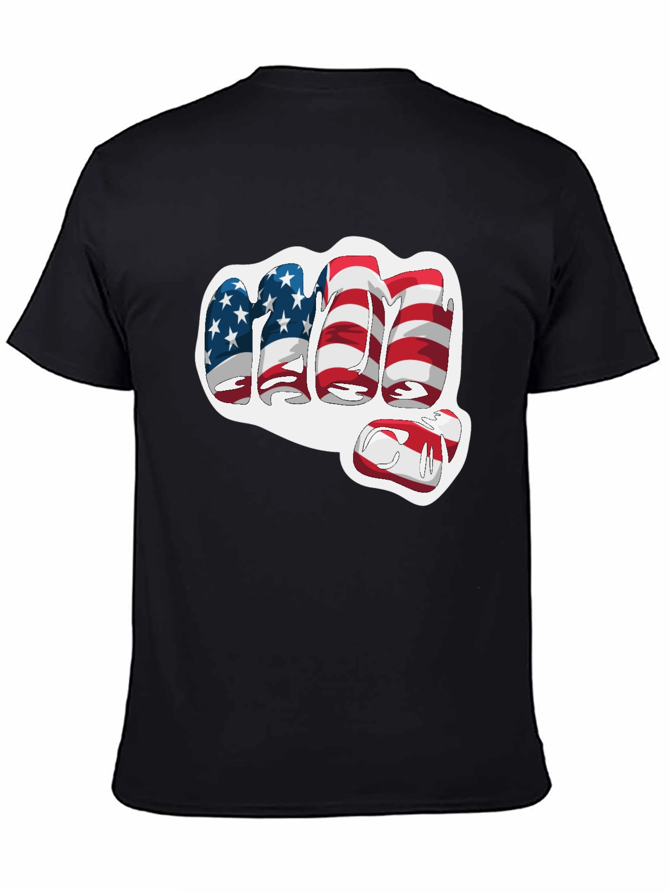 USA Flag Fist Graphic Tee - Patriotic T-Shirt
