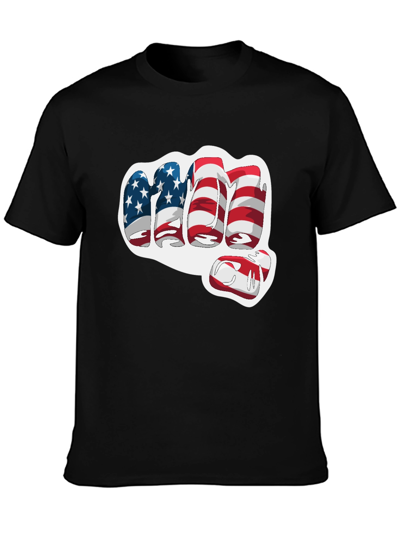 USA Flag Fist Graphic Tee - Patriotic T-Shirt