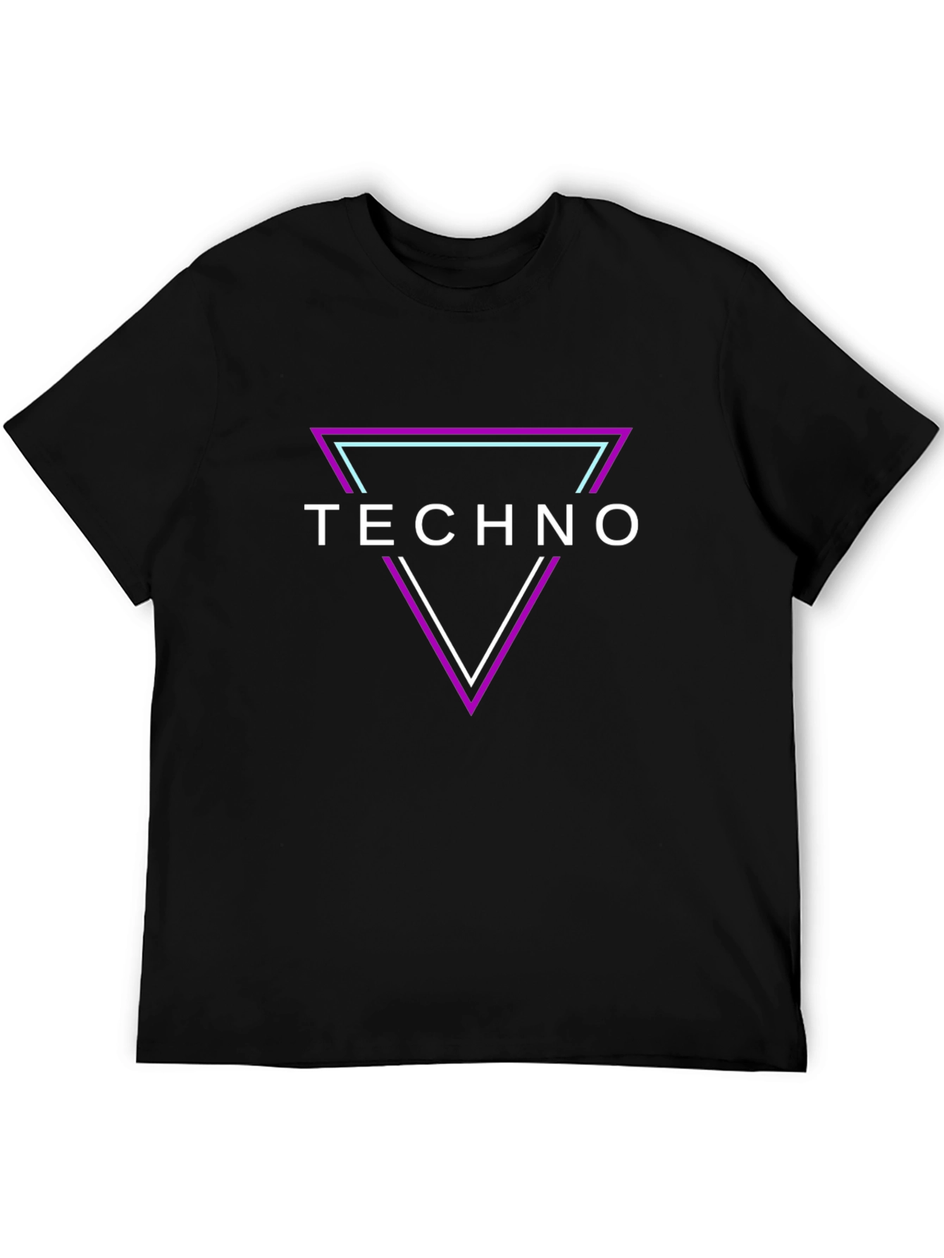 Techno Triangle Graphic T-Shirt - Bold Music Fashion