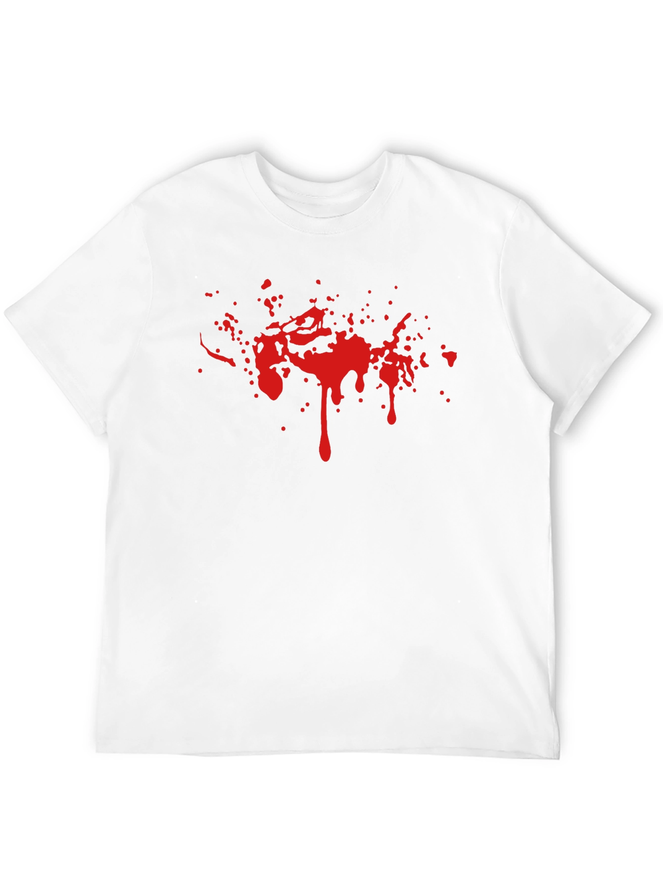 Red Splatter Graphic Black Tee