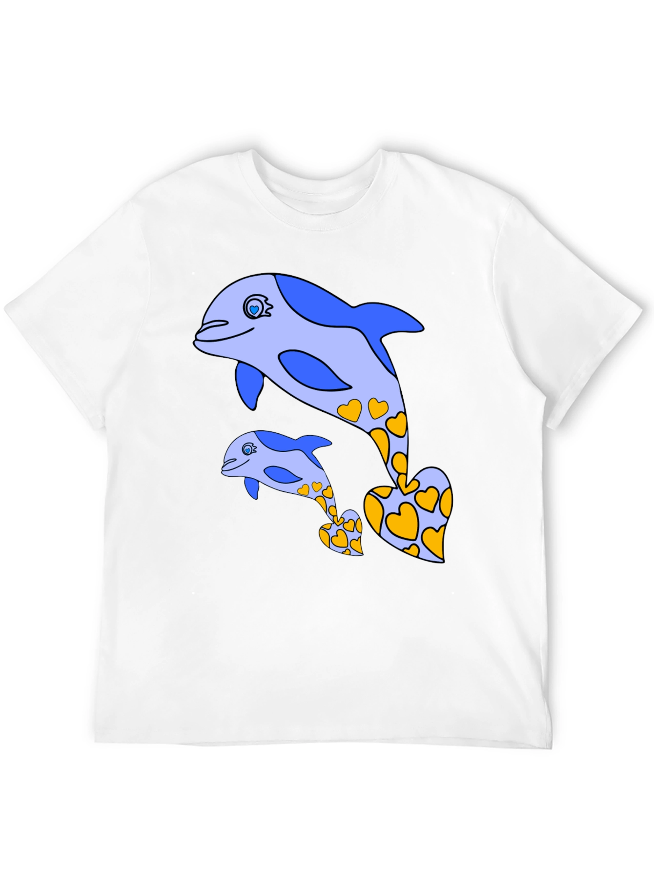 Dolphin Heart Tee - Cute Marine Life Shirt
