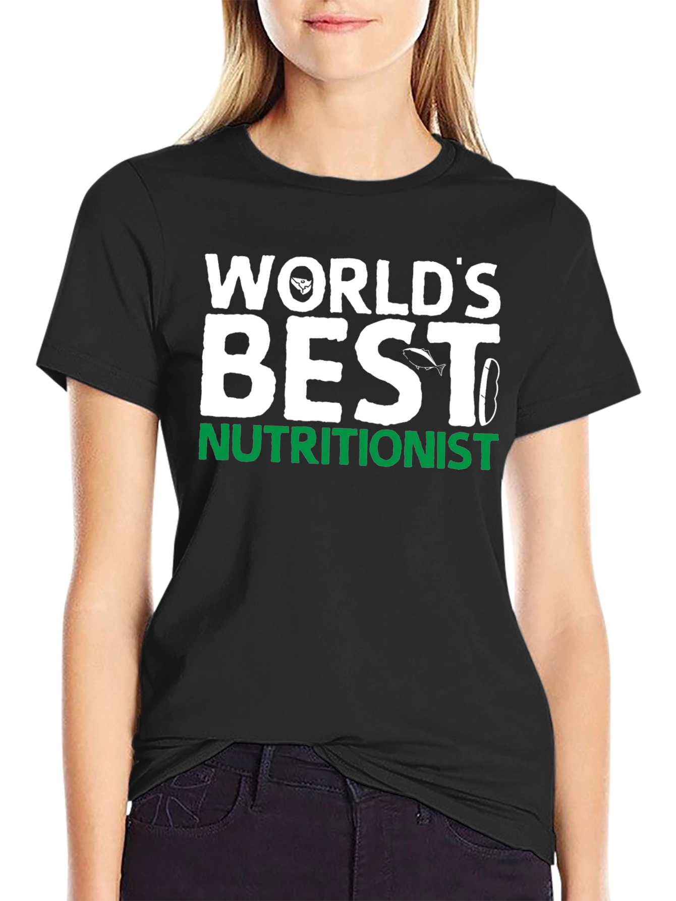 Worlds Best Nutritionist Black T-Shirt