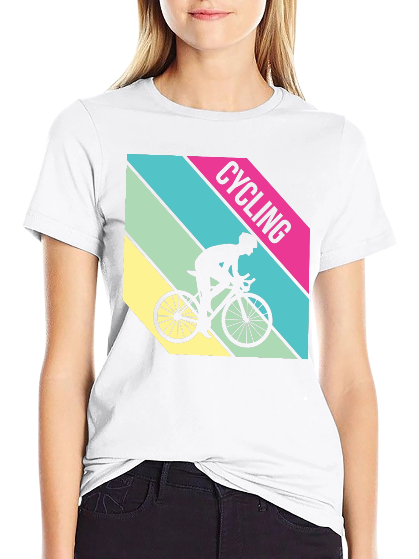 Cycling T-Shirt Retro Style Bike Rider Graphic Tee