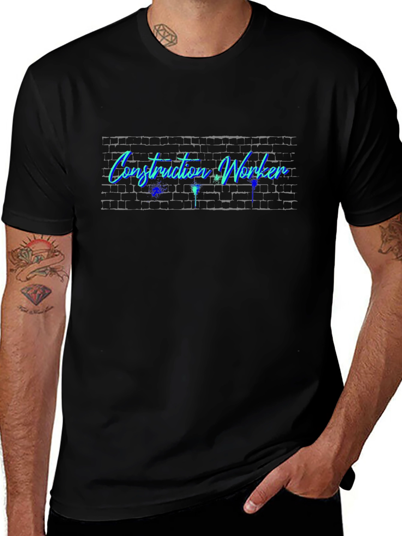 Construction Worker Brick T-Shirt