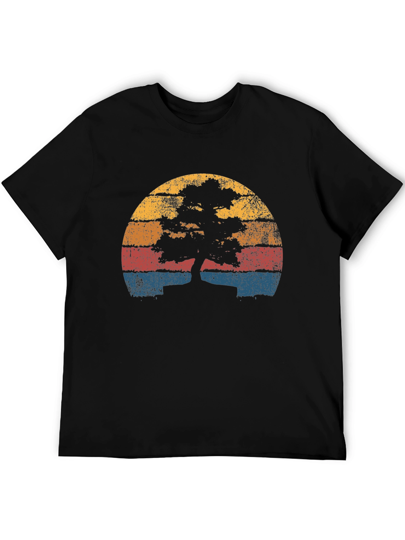 Retro Bonsai Tree Sunset T-Shirt