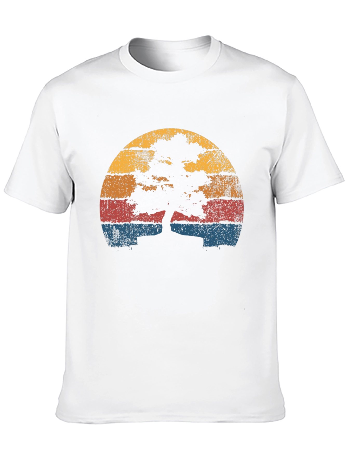 Retro Bonsai Tree Sunset T-Shirt