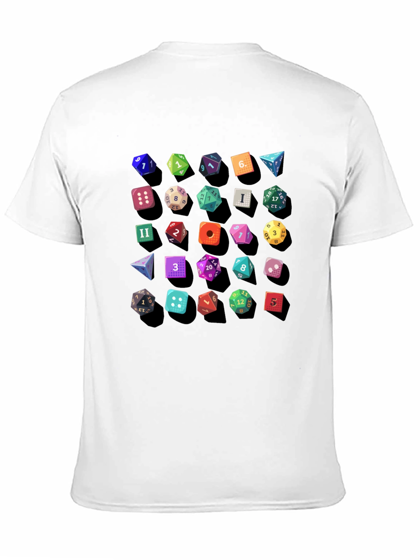 Dice Pattern Black T-Shirt