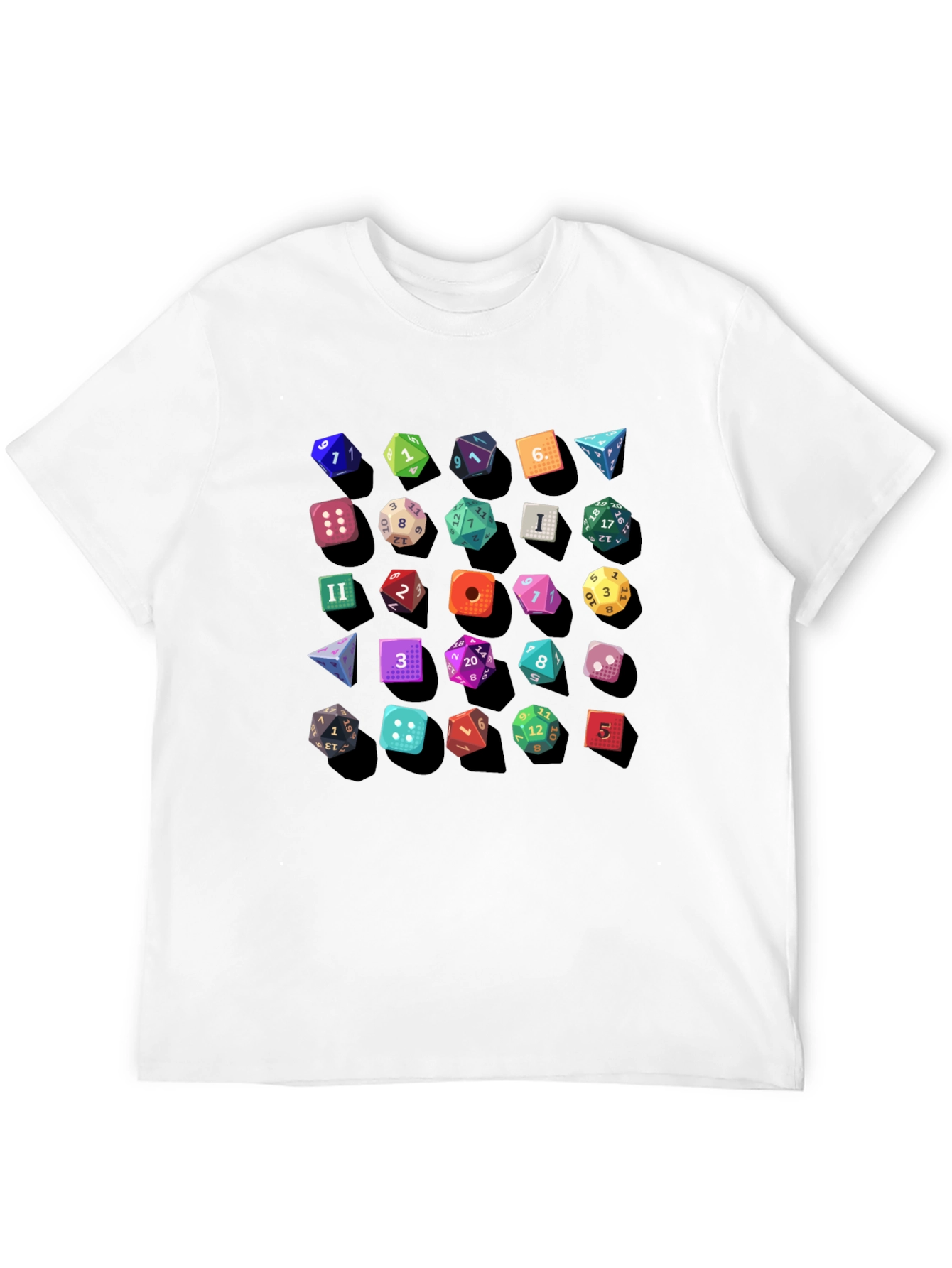 Dice Pattern Black T-Shirt