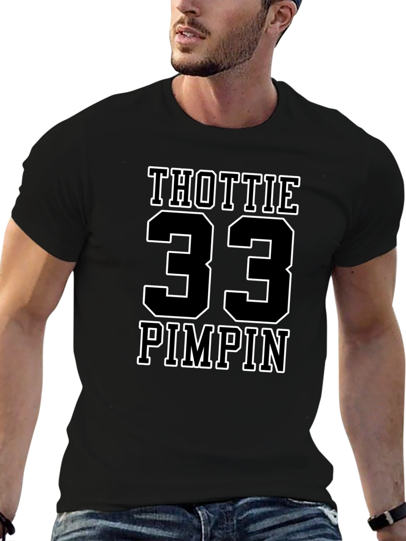 Thottie 33 Pimpin Graphic T-Shirt - Black