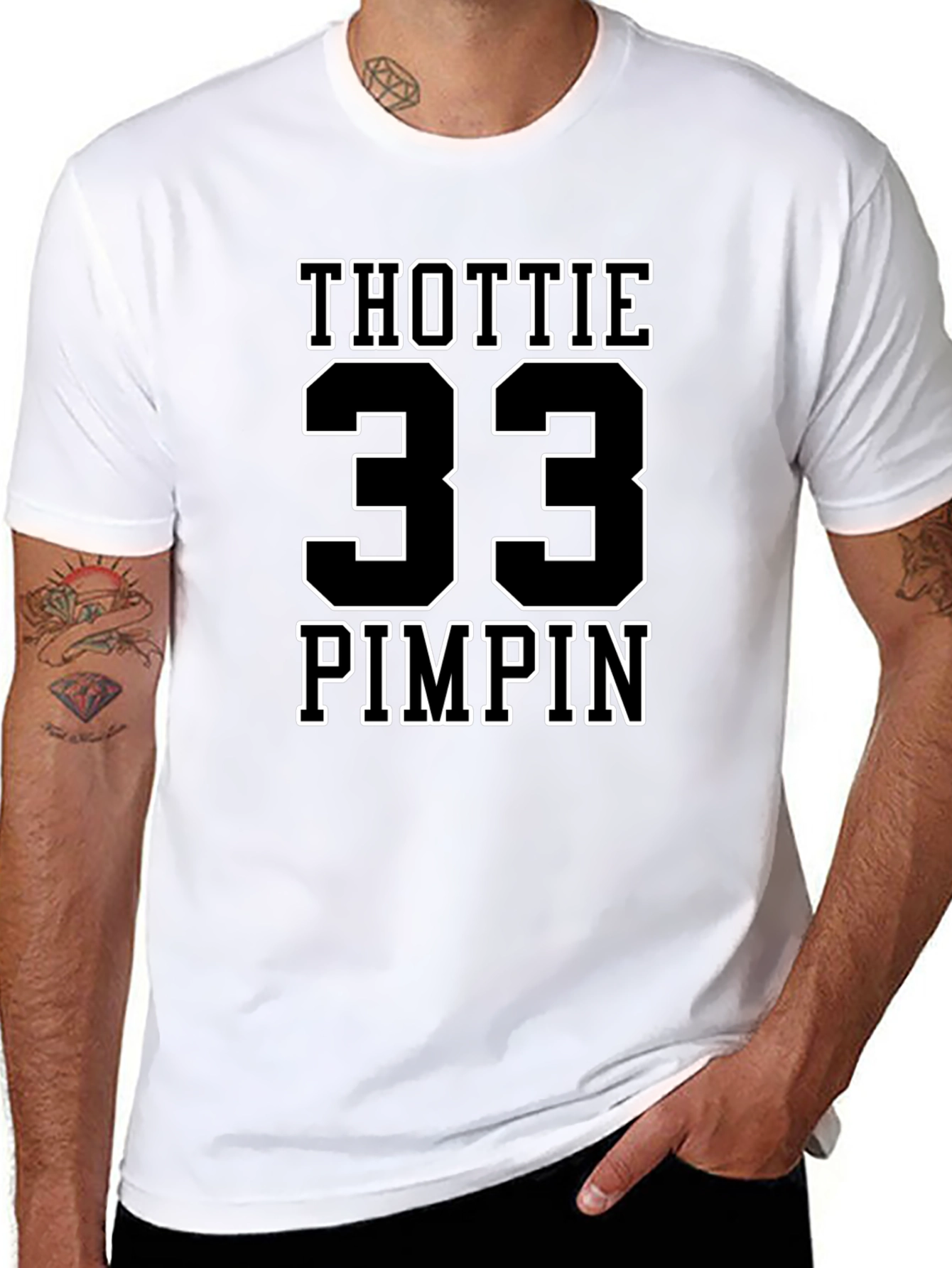 Thottie 33 Pimpin Graphic T-Shirt - Black