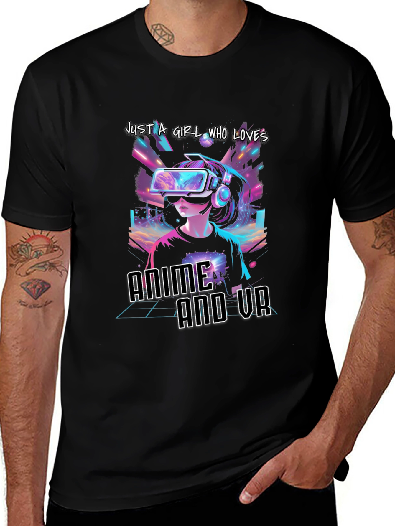 Anime and VR Girls T-Shirt - Gamer Tee