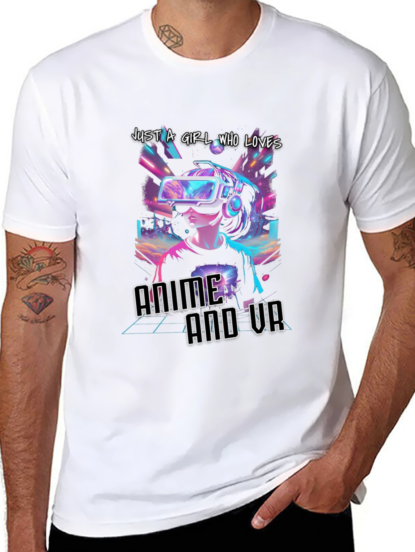 Anime and VR Girls T-Shirt - Gamer Tee