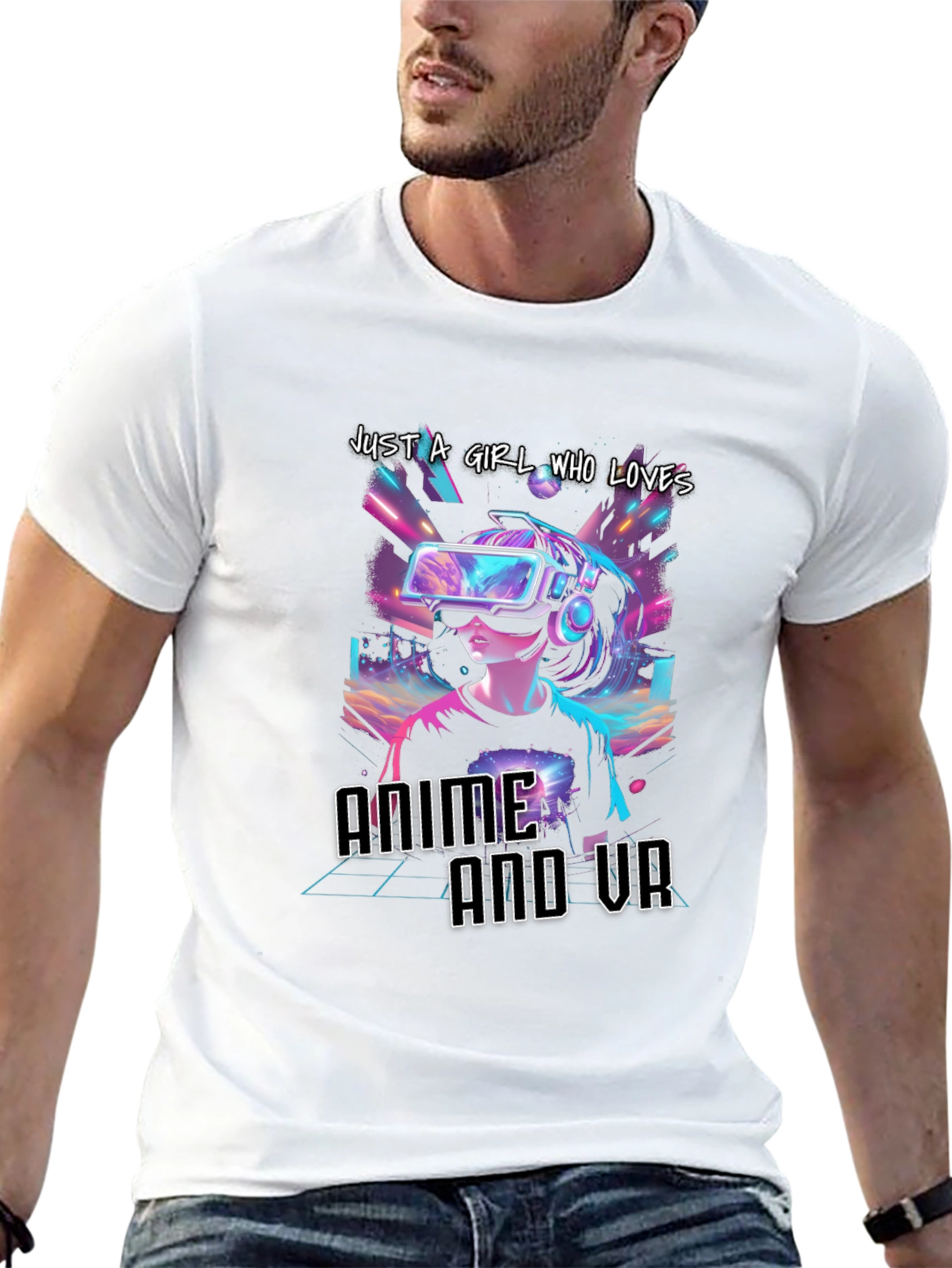 Anime and VR Girls T-Shirt - Gamer Tee