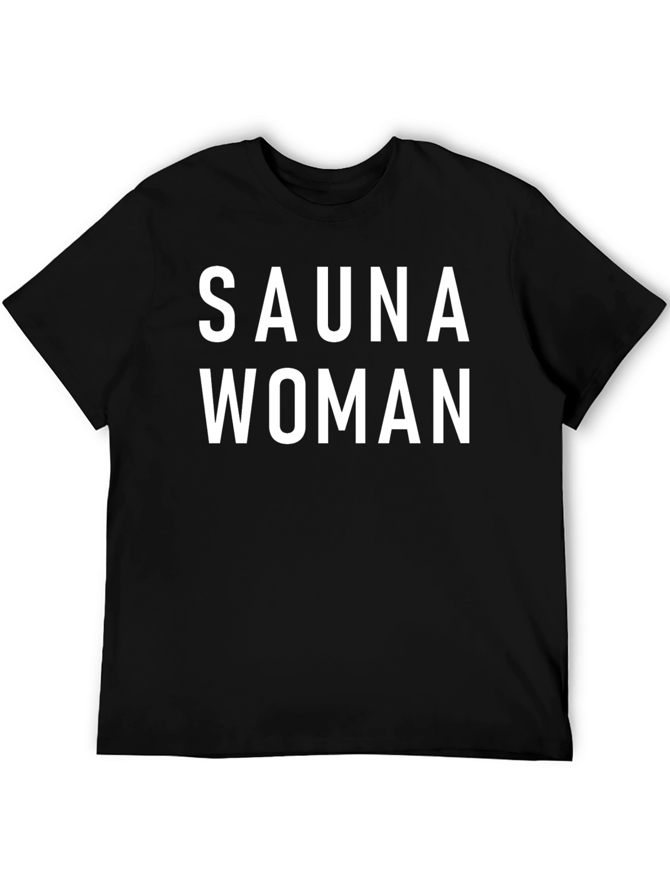 Sauna Woman Graphic Tee - Black Cotton T-Shirt