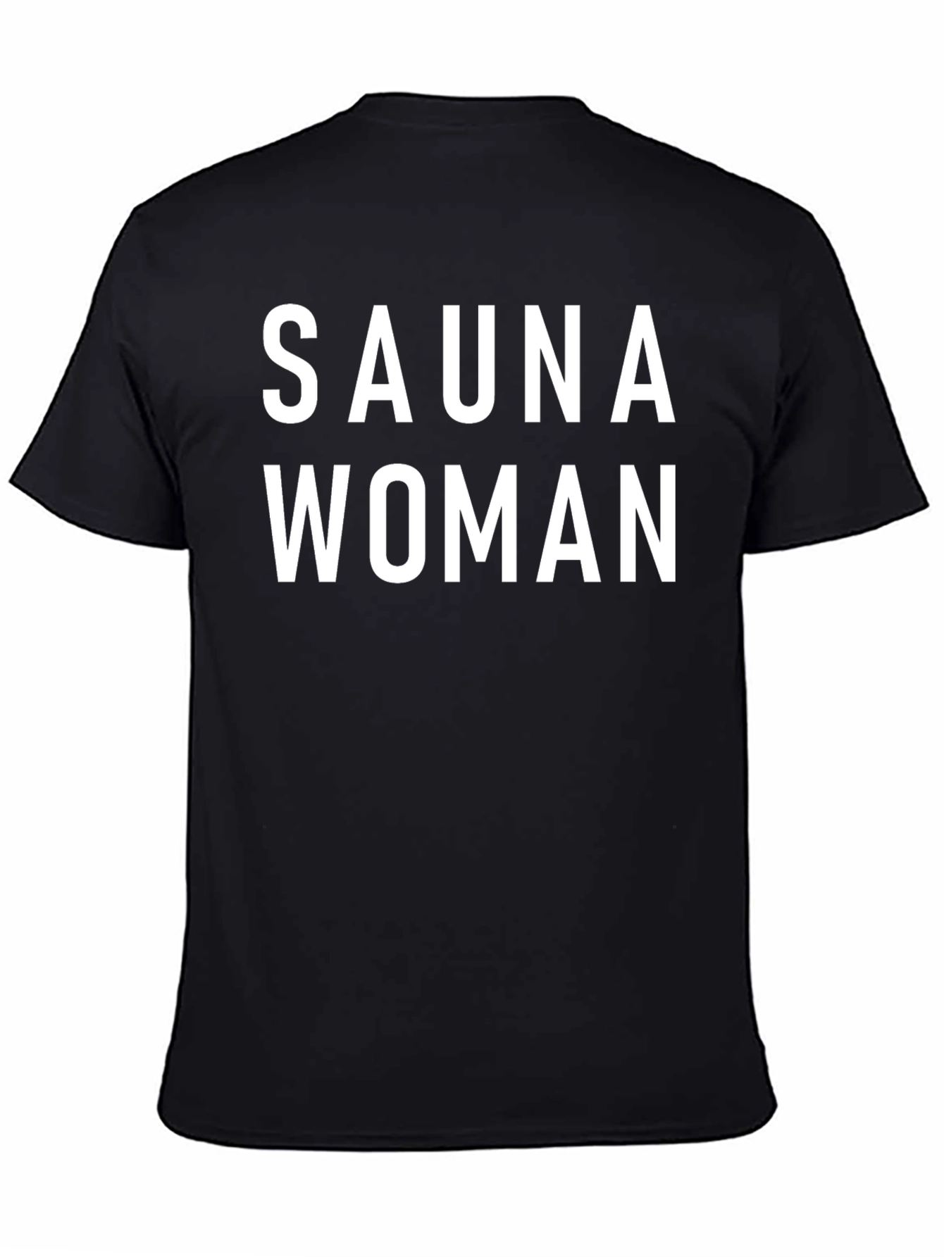 Sauna Woman Graphic Tee - Black Cotton T-Shirt