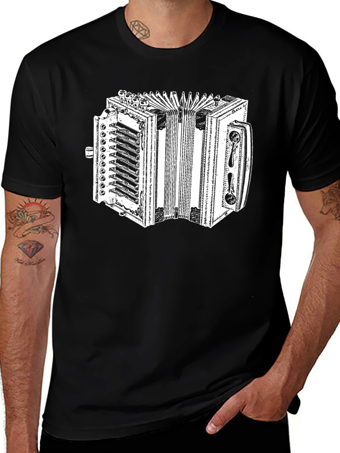 Accordion Graphic Tee - Musician Style