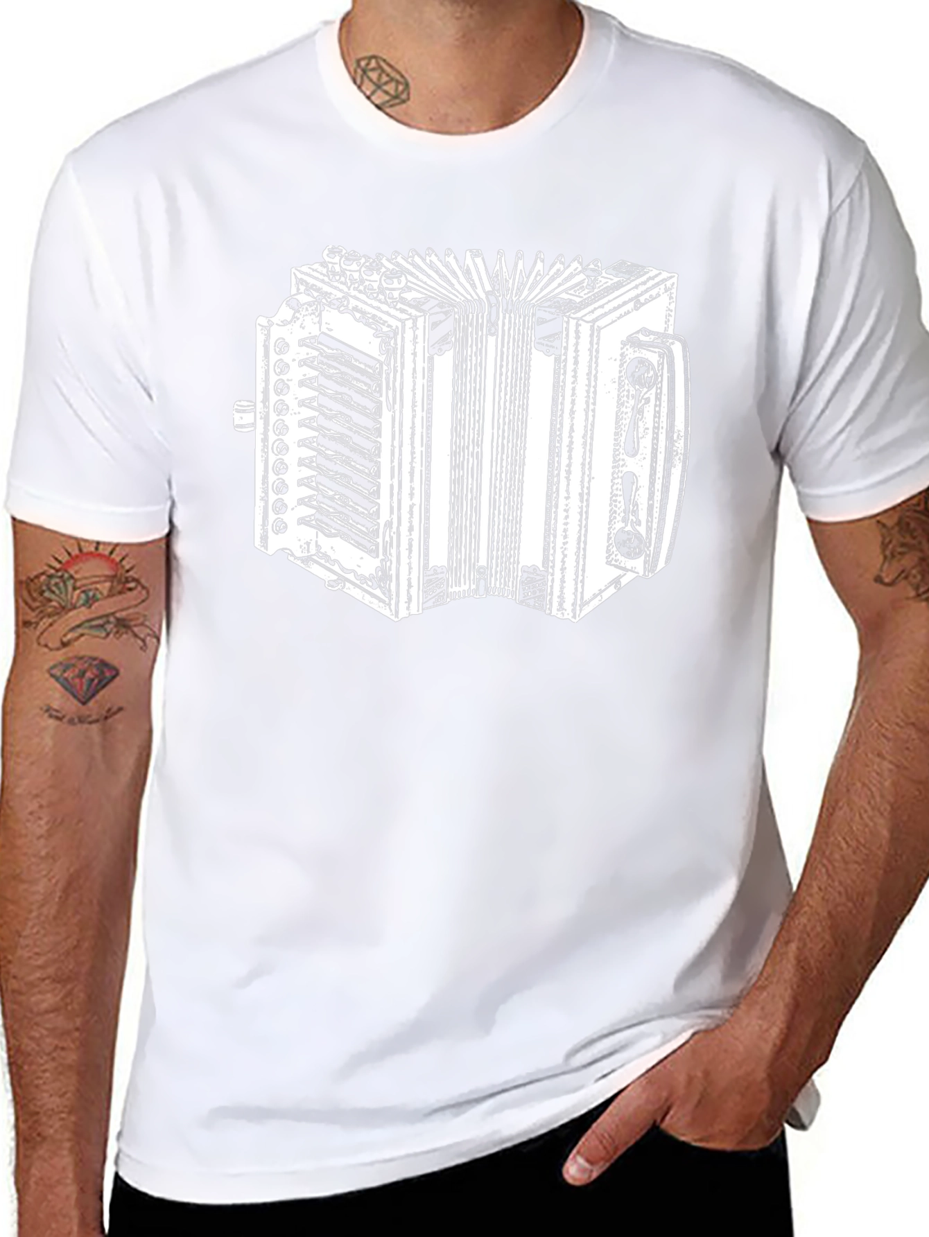 Accordion Graphic Tee - Musician Style