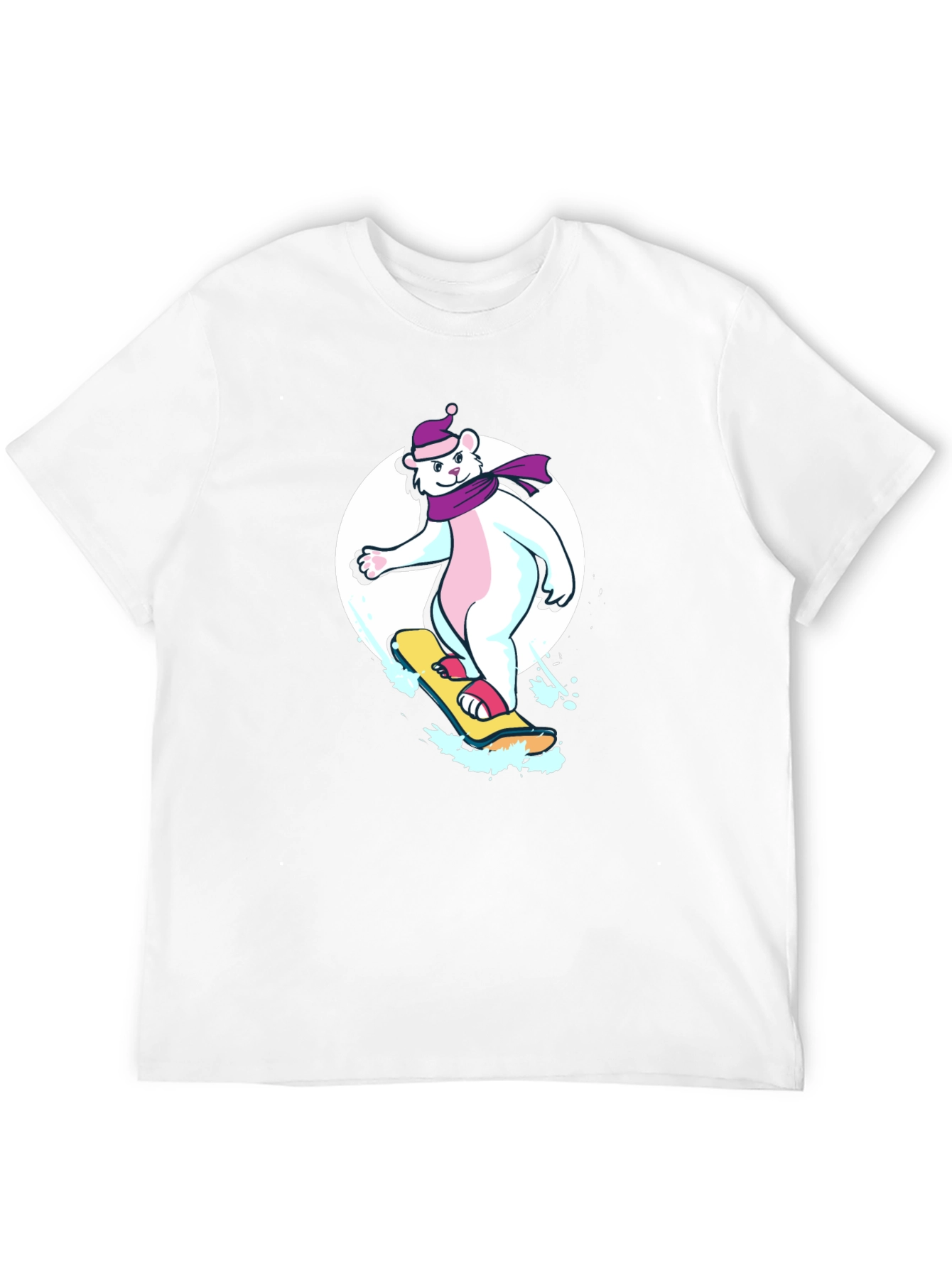 Cool Bear Snowboarder Graphic Tee