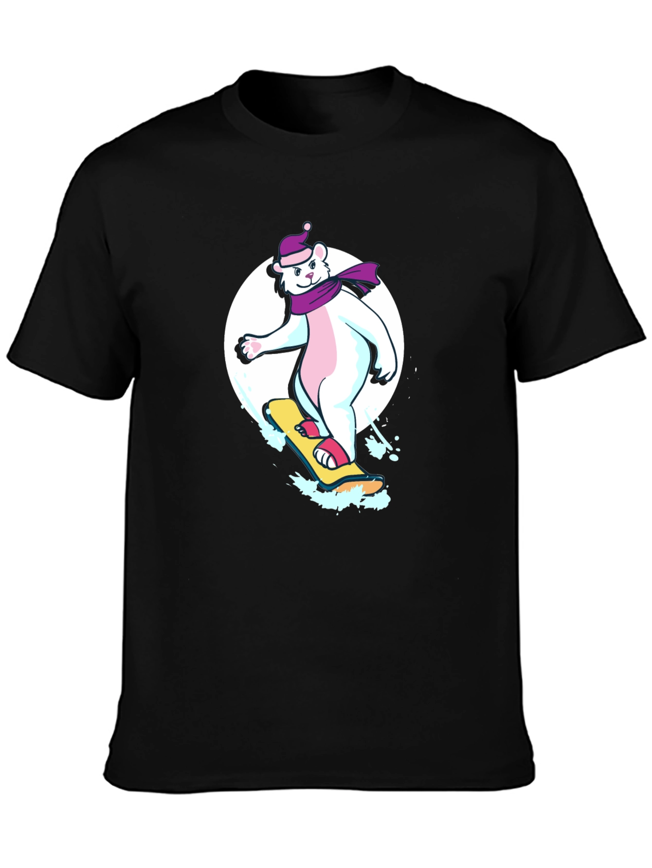 Cool Bear Snowboarder Graphic Tee