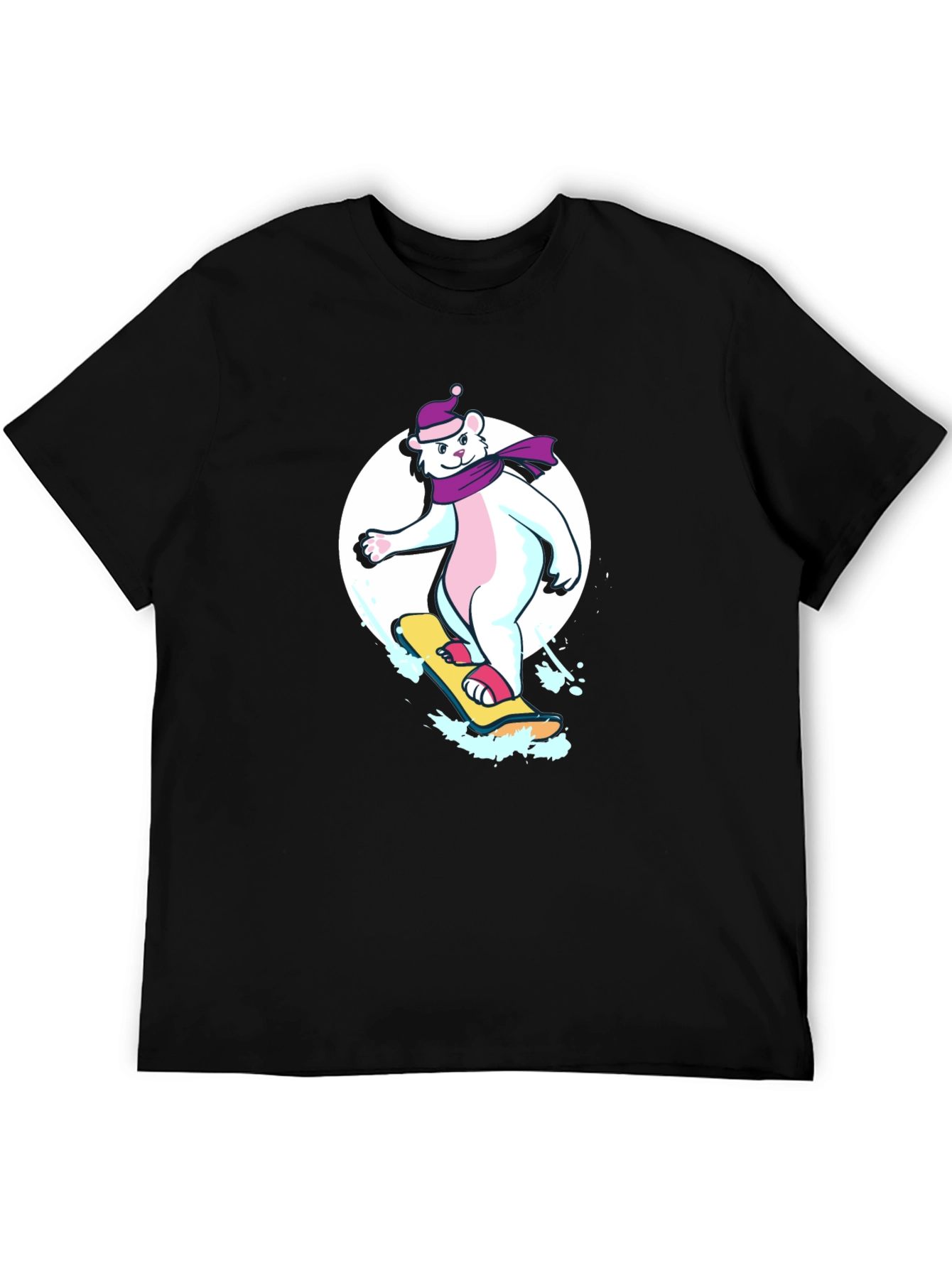 Cool Bear Snowboarder Graphic Tee