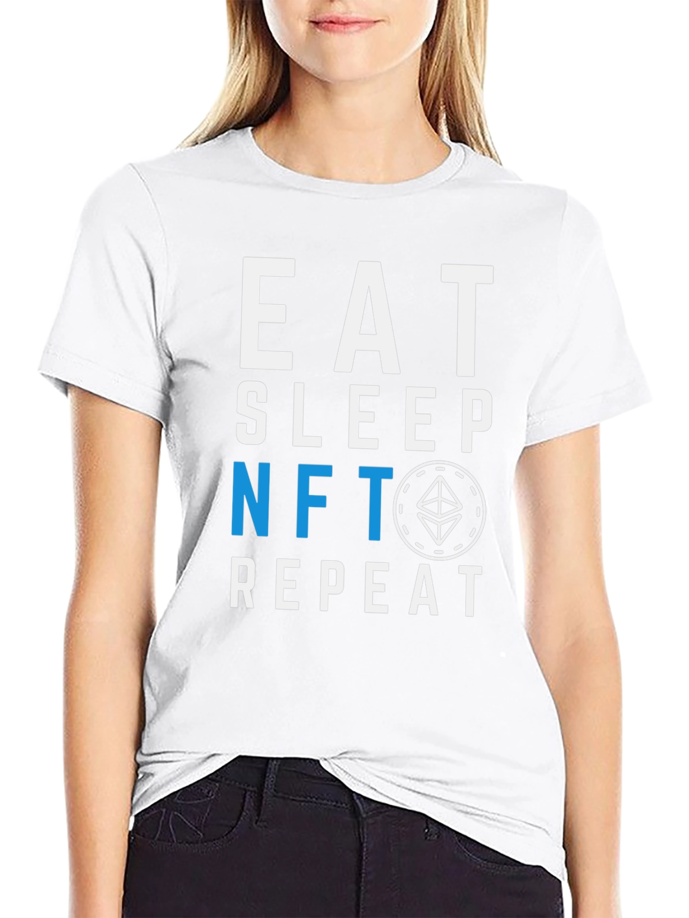 Eat Sleep NFT Repeat Graphic Tee