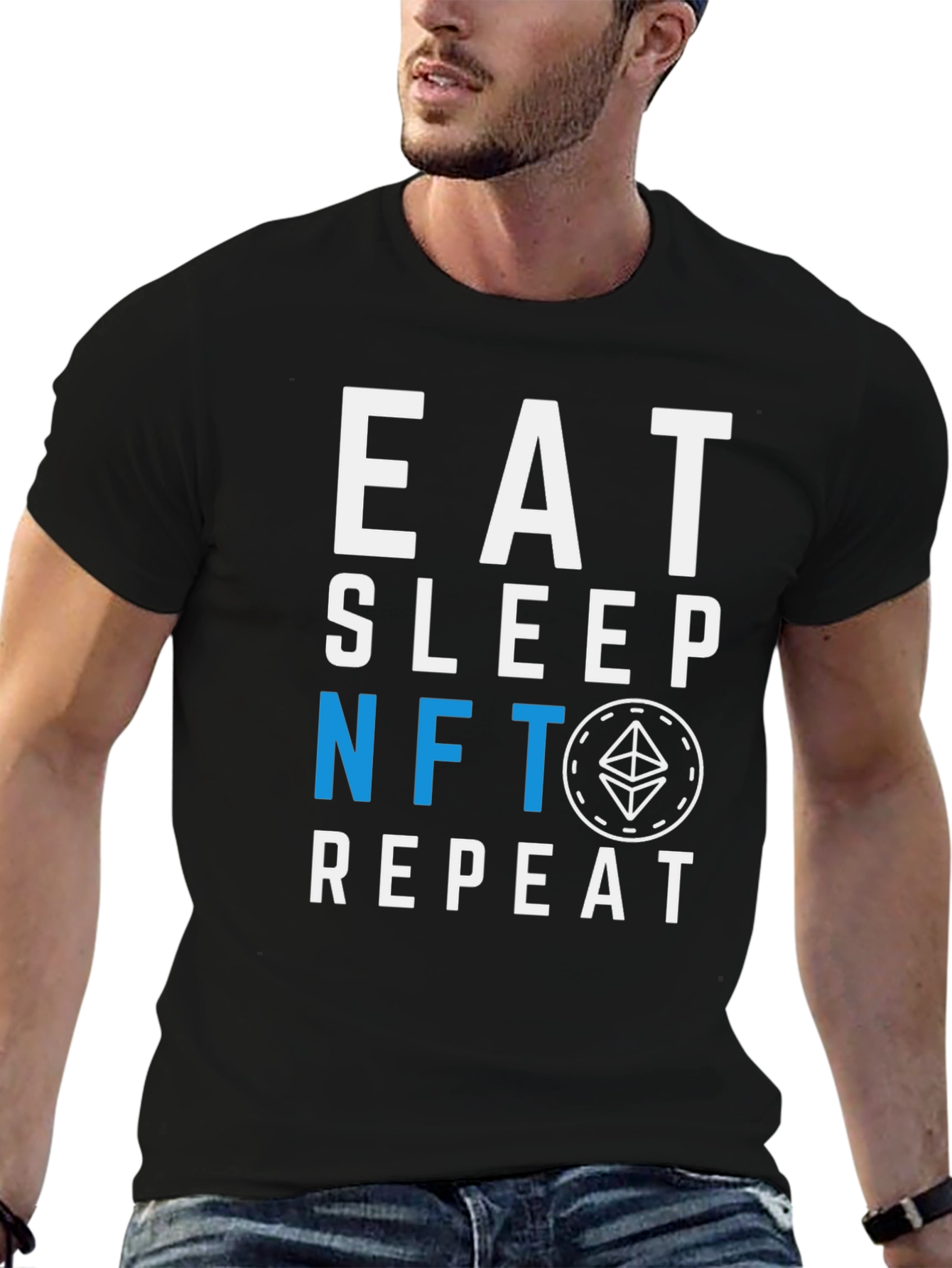 Eat Sleep NFT Repeat Graphic Tee