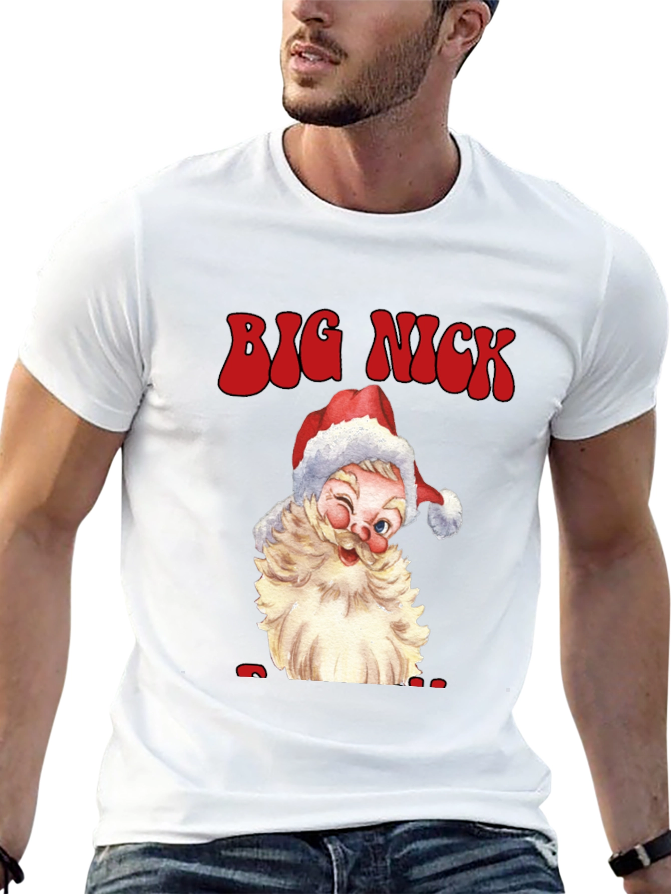 Big Nick Santa Graphic Tee - Holiday Cheer