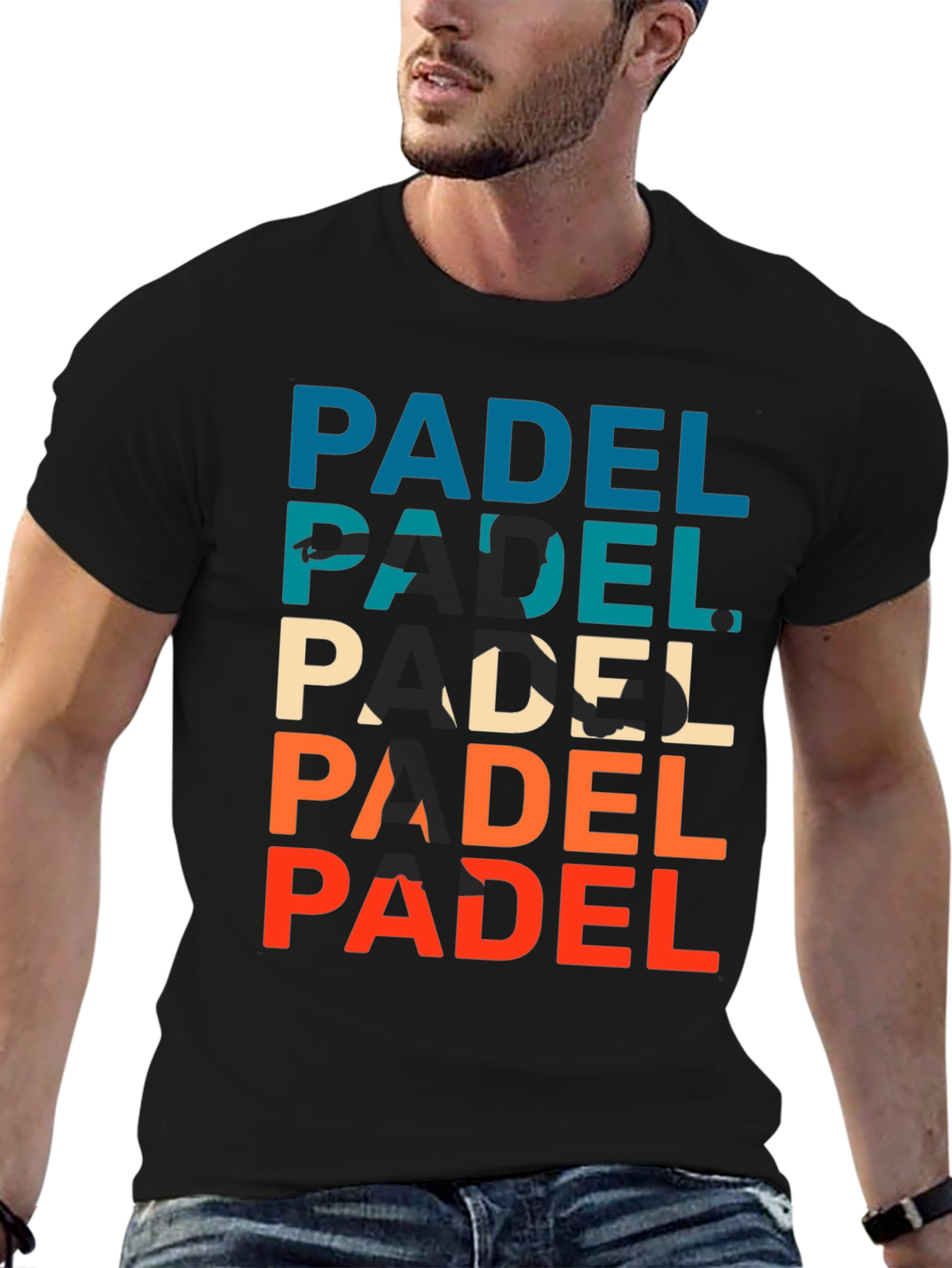 Retro Padel Player Graphic T-Shirt