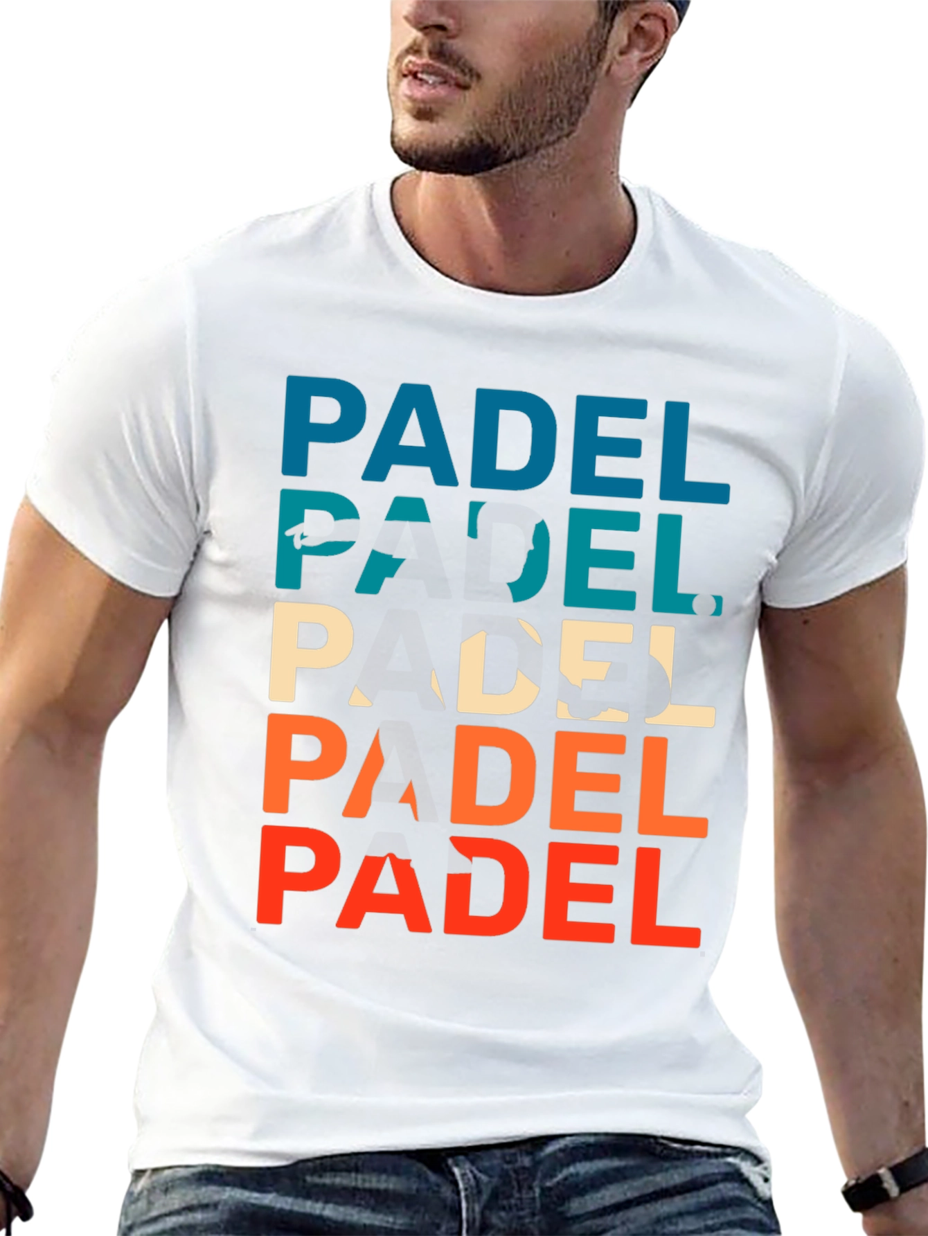 Retro Padel Player Graphic T-Shirt