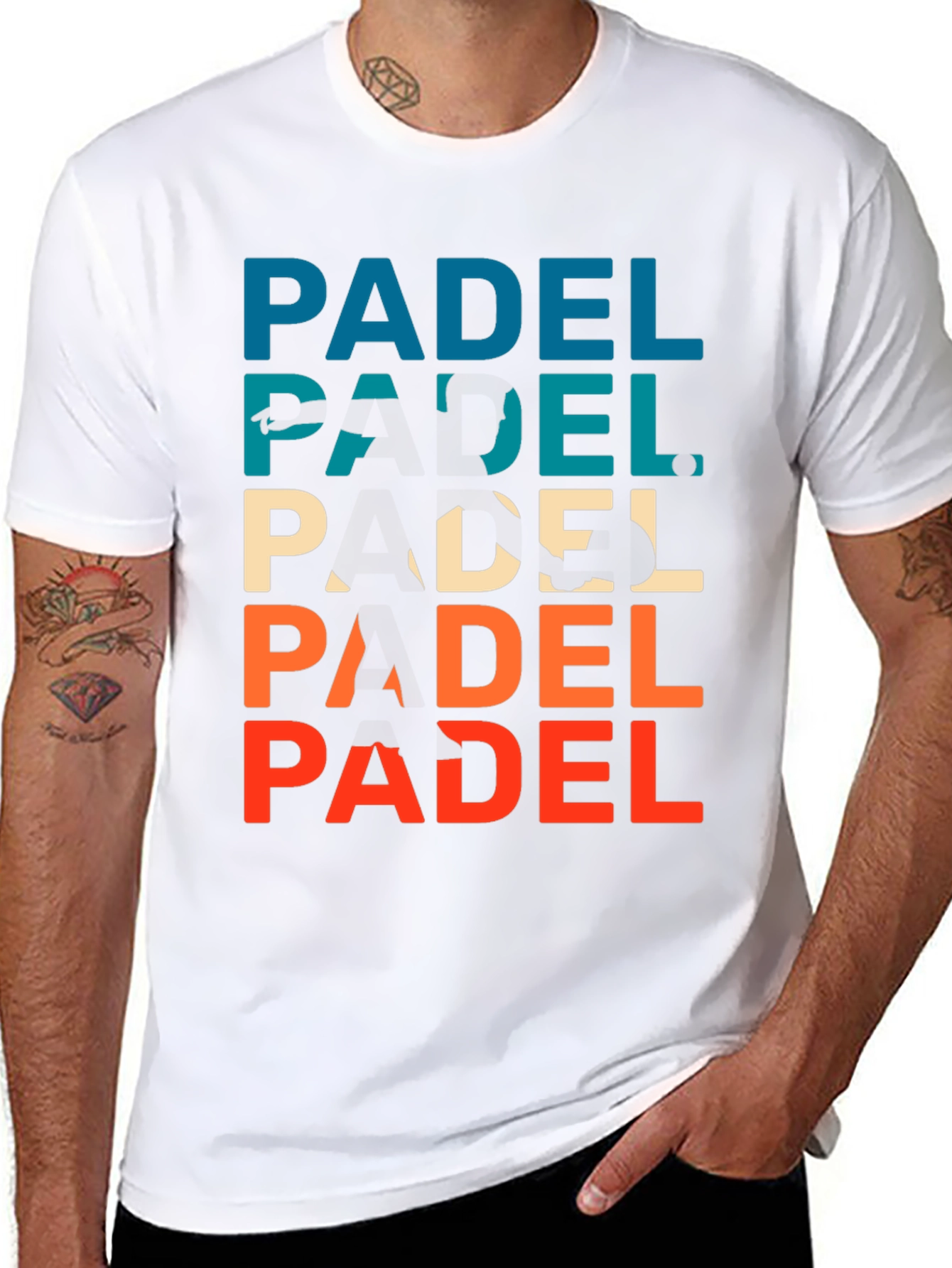 Retro Padel Player Graphic T-Shirt