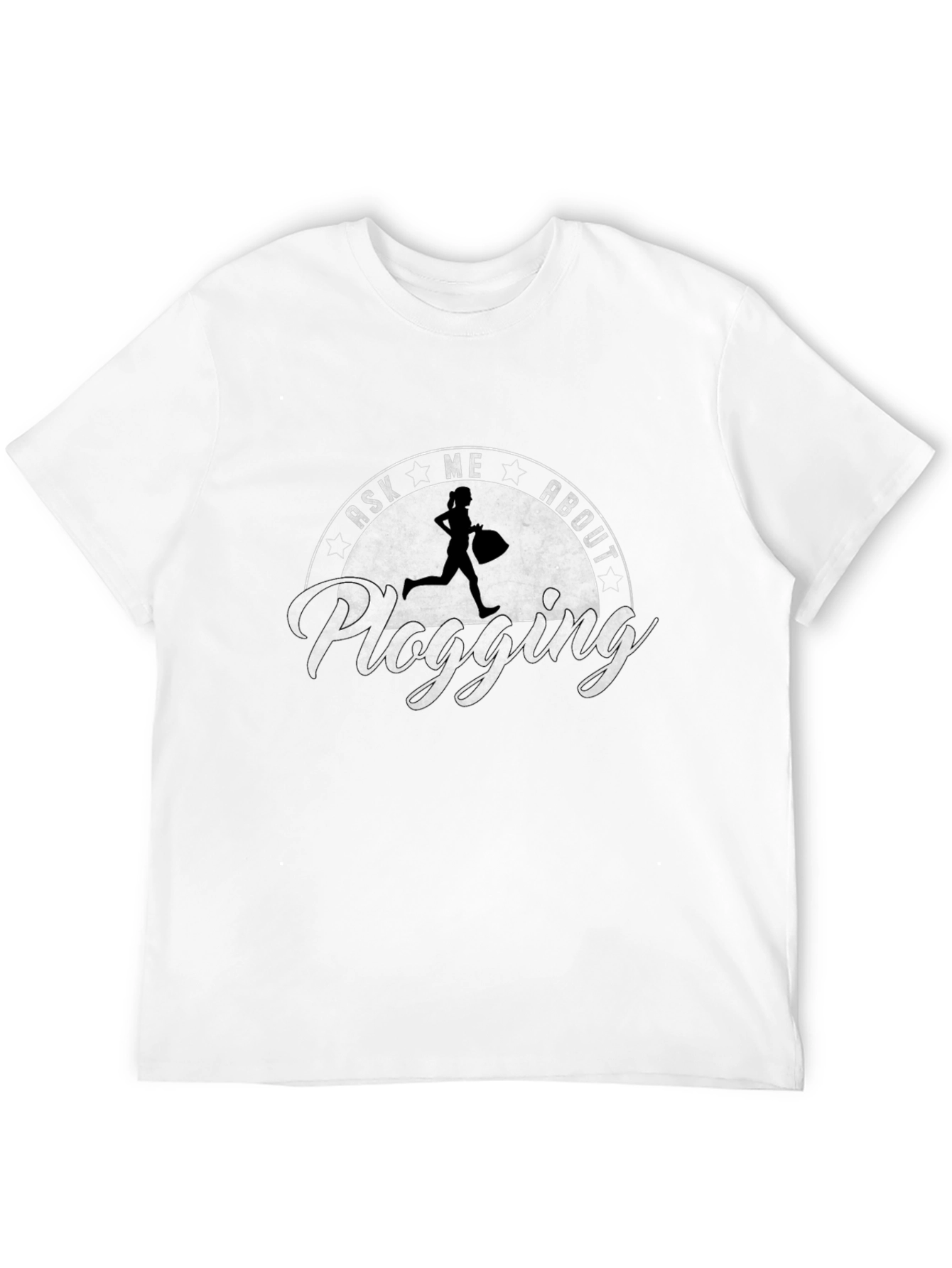 Ask Me About Plogging T-Shirt - Eco-Friendly Running Tee
