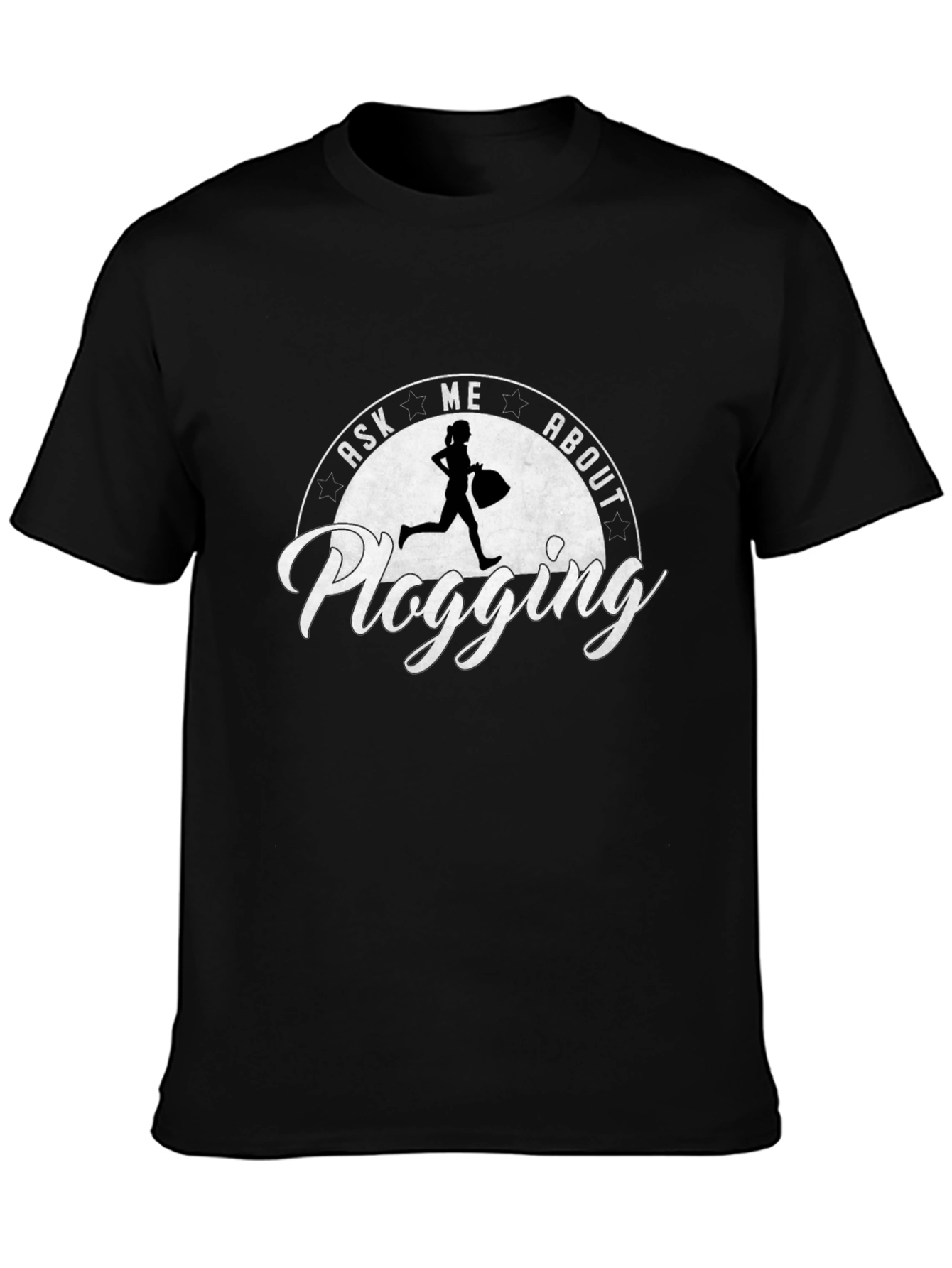 Ask Me About Plogging T-Shirt - Eco-Friendly Running Tee