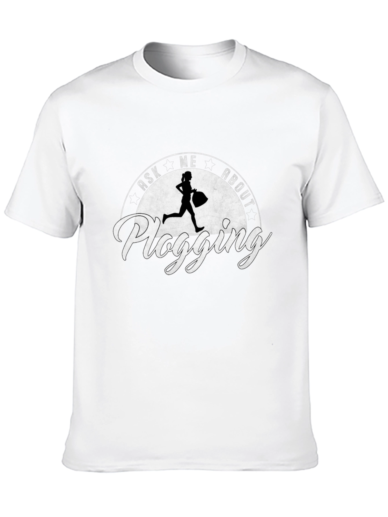 Ask Me About Plogging T-Shirt - Eco-Friendly Running Tee