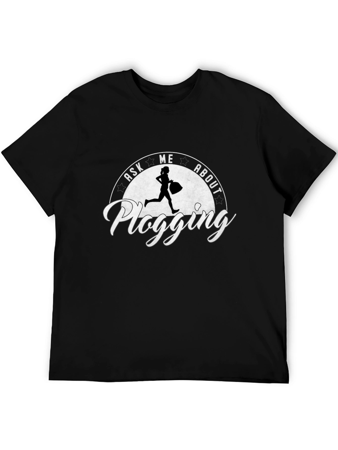 Ask Me About Plogging T-Shirt - Eco-Friendly Running Tee