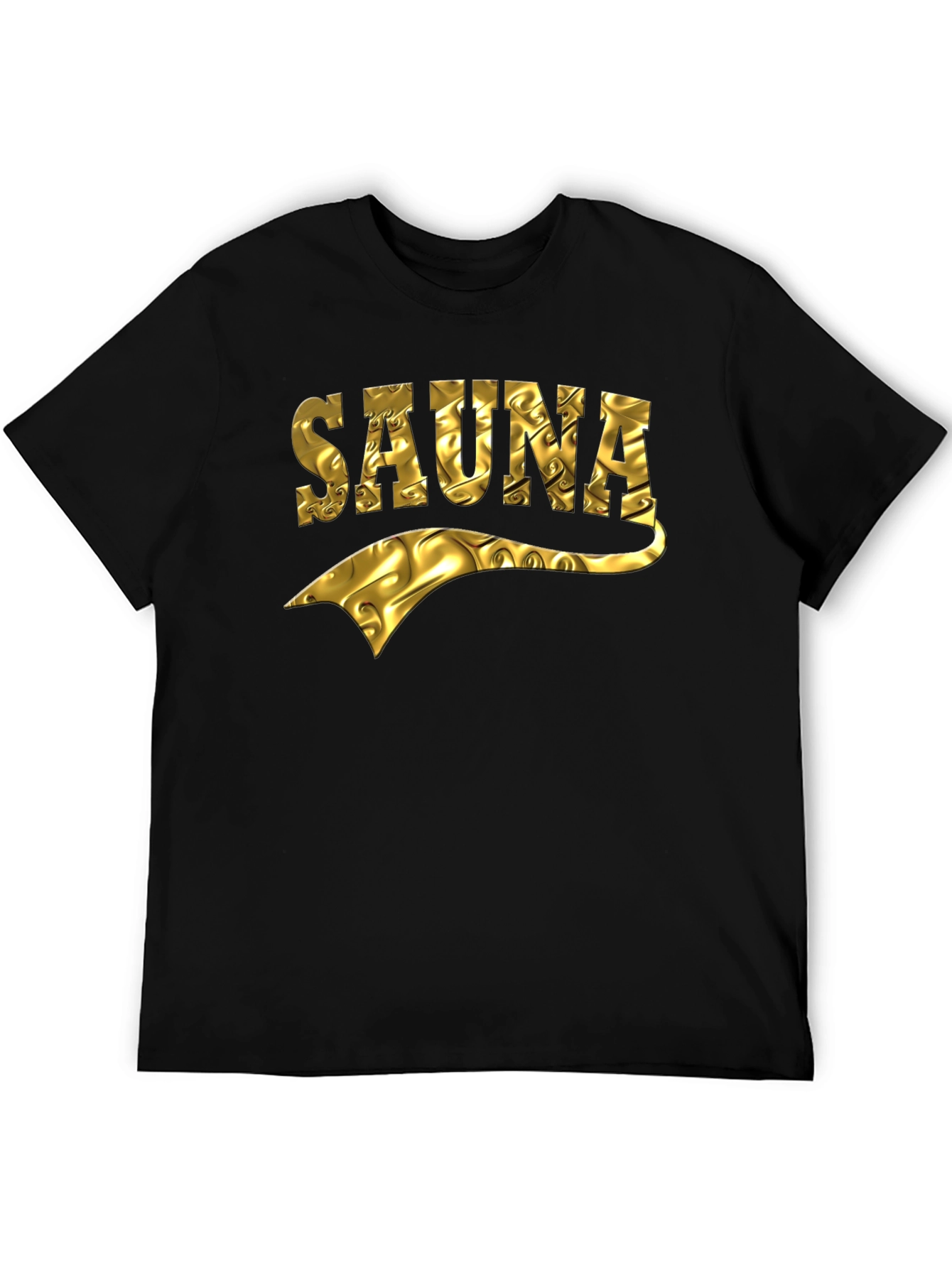 Sauna Graphic T-Shirt - Unique Gold Design