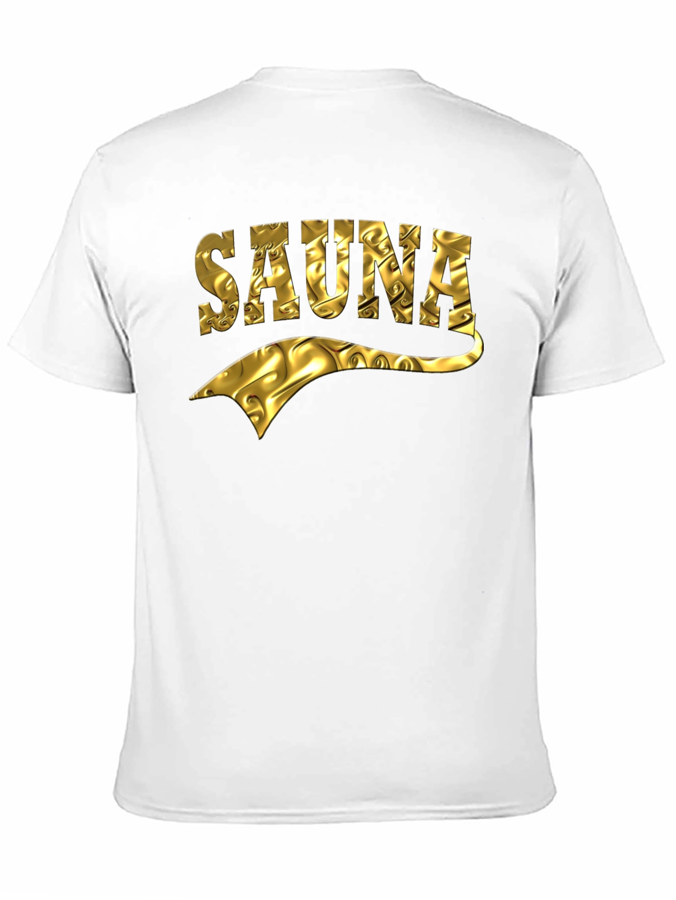 Sauna Graphic T-Shirt - Unique Gold Design