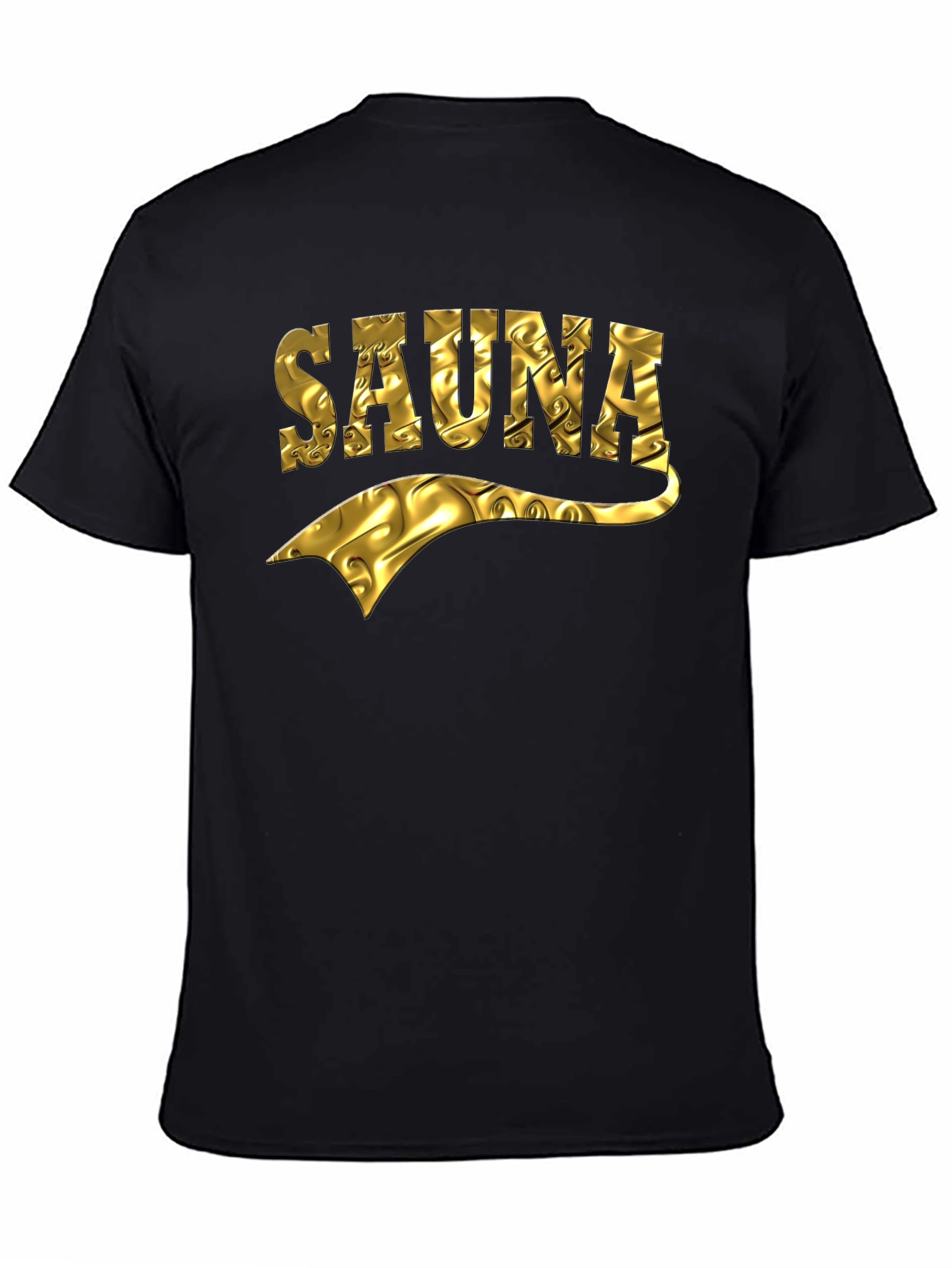 Sauna Graphic T-Shirt - Unique Gold Design