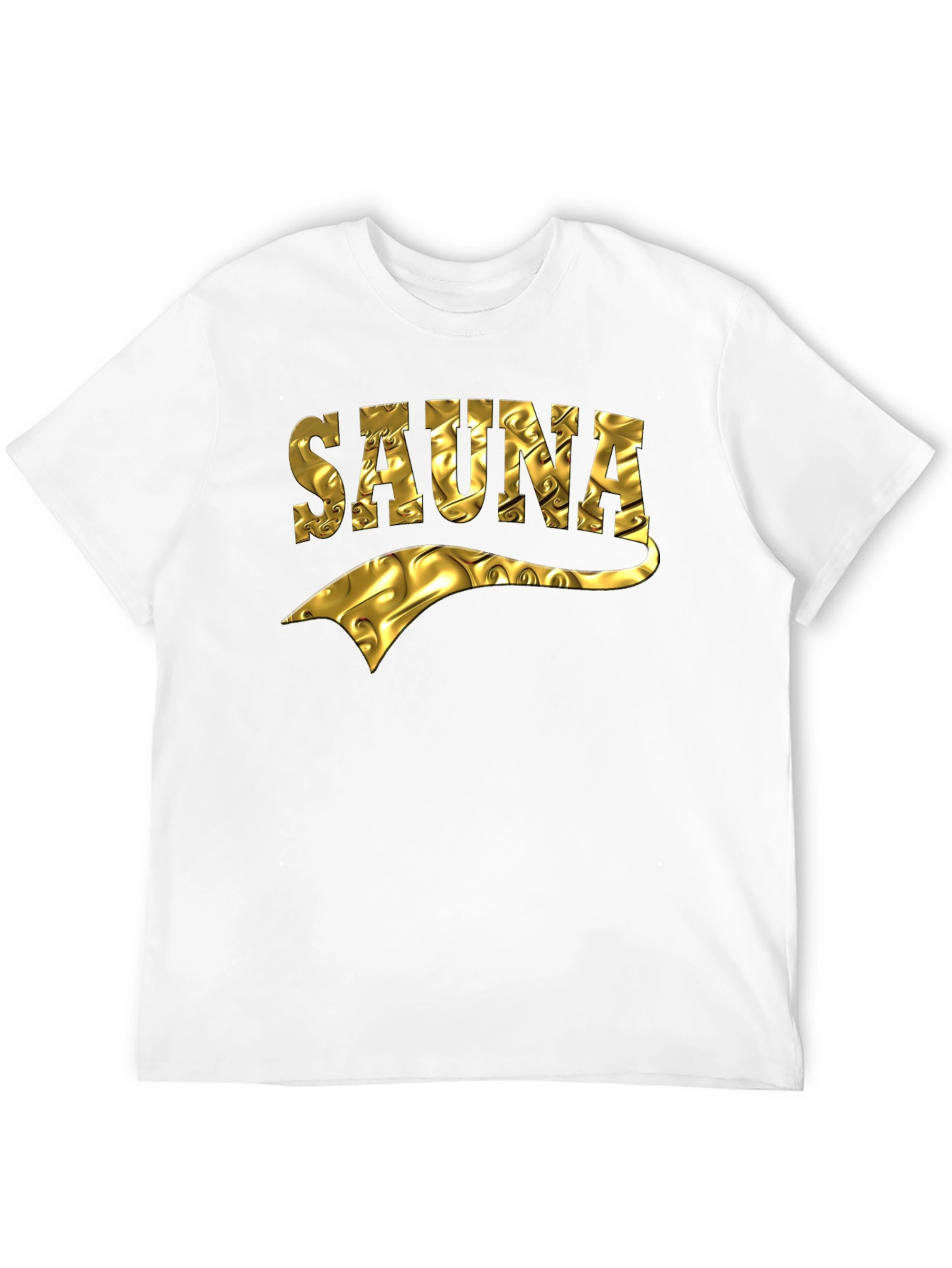 Sauna Graphic T-Shirt - Unique Gold Design