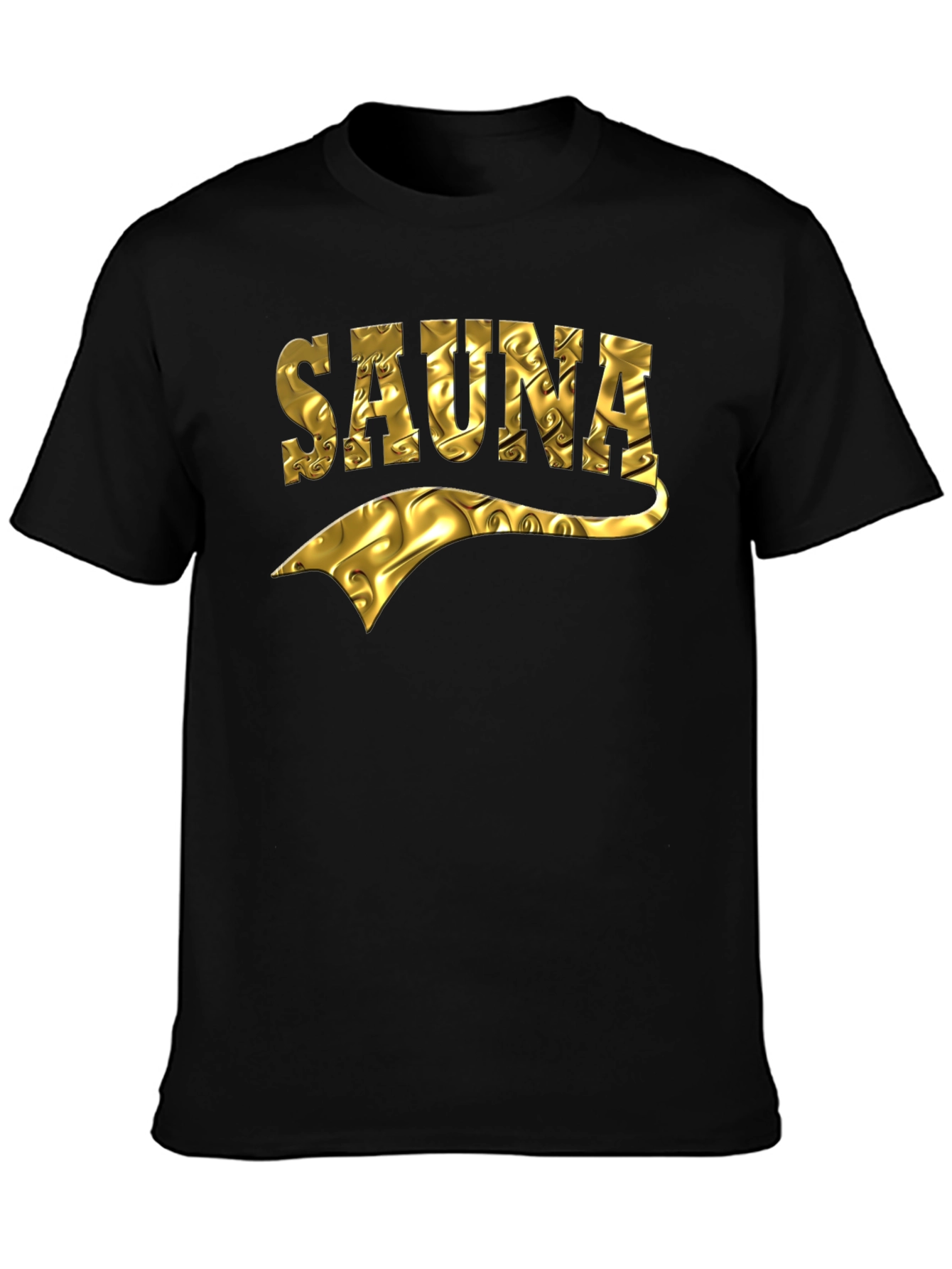 Sauna Graphic T-Shirt - Unique Gold Design
