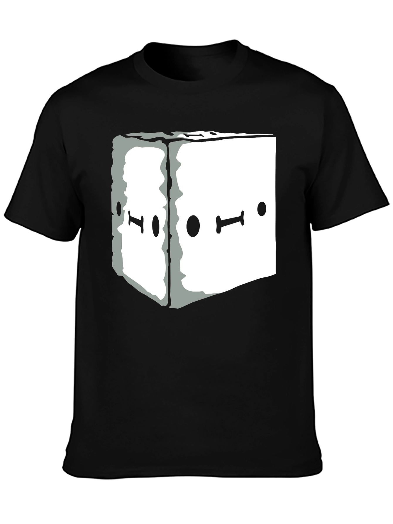 Abstract Graphic Tee - Black Unisex Casual T-Shirt