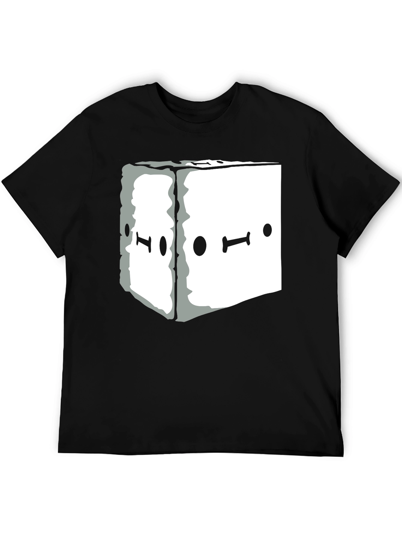 Abstract Graphic Tee - Black Unisex Casual T-Shirt