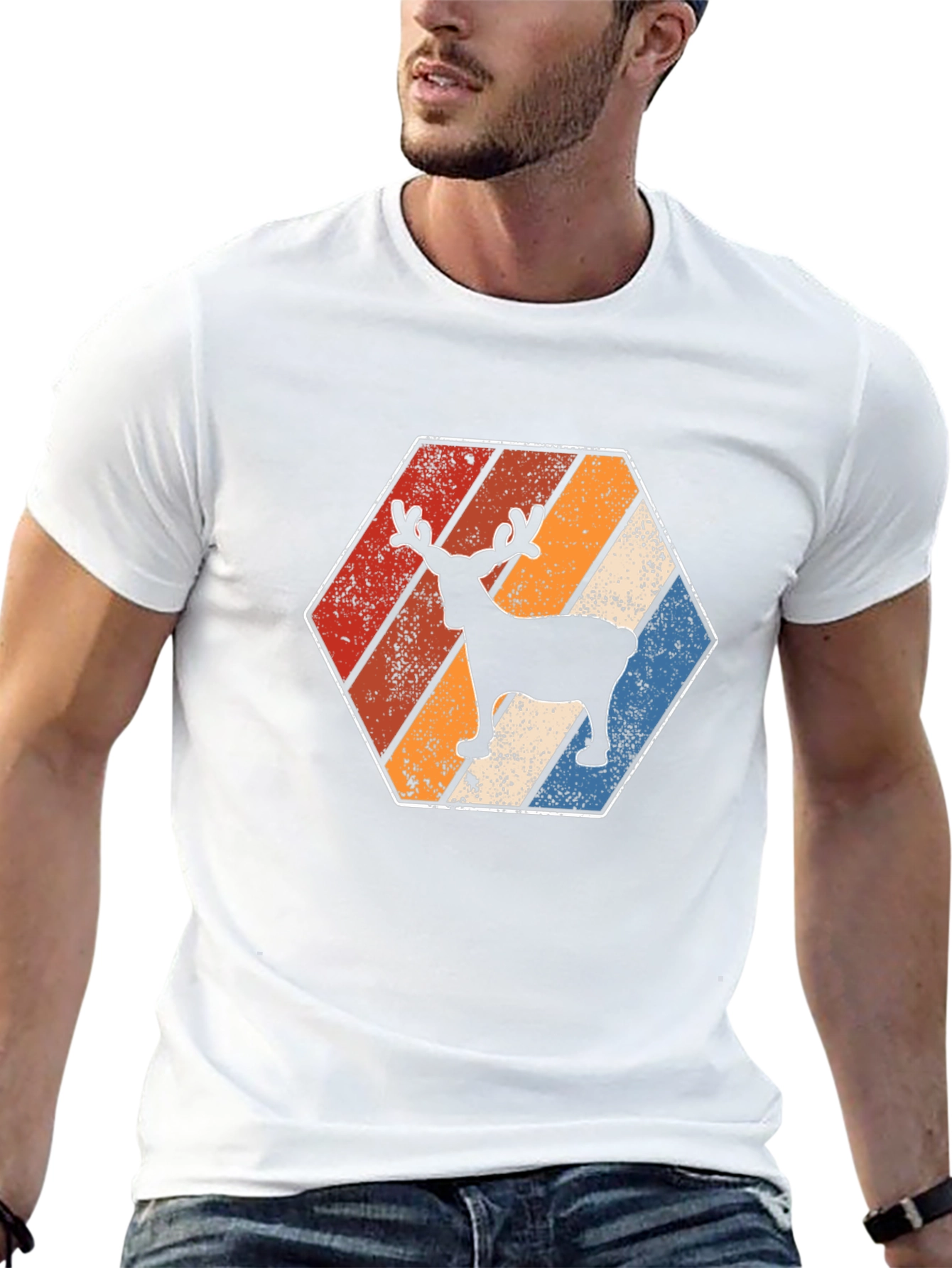 Retro Reindeer Graphic Tee