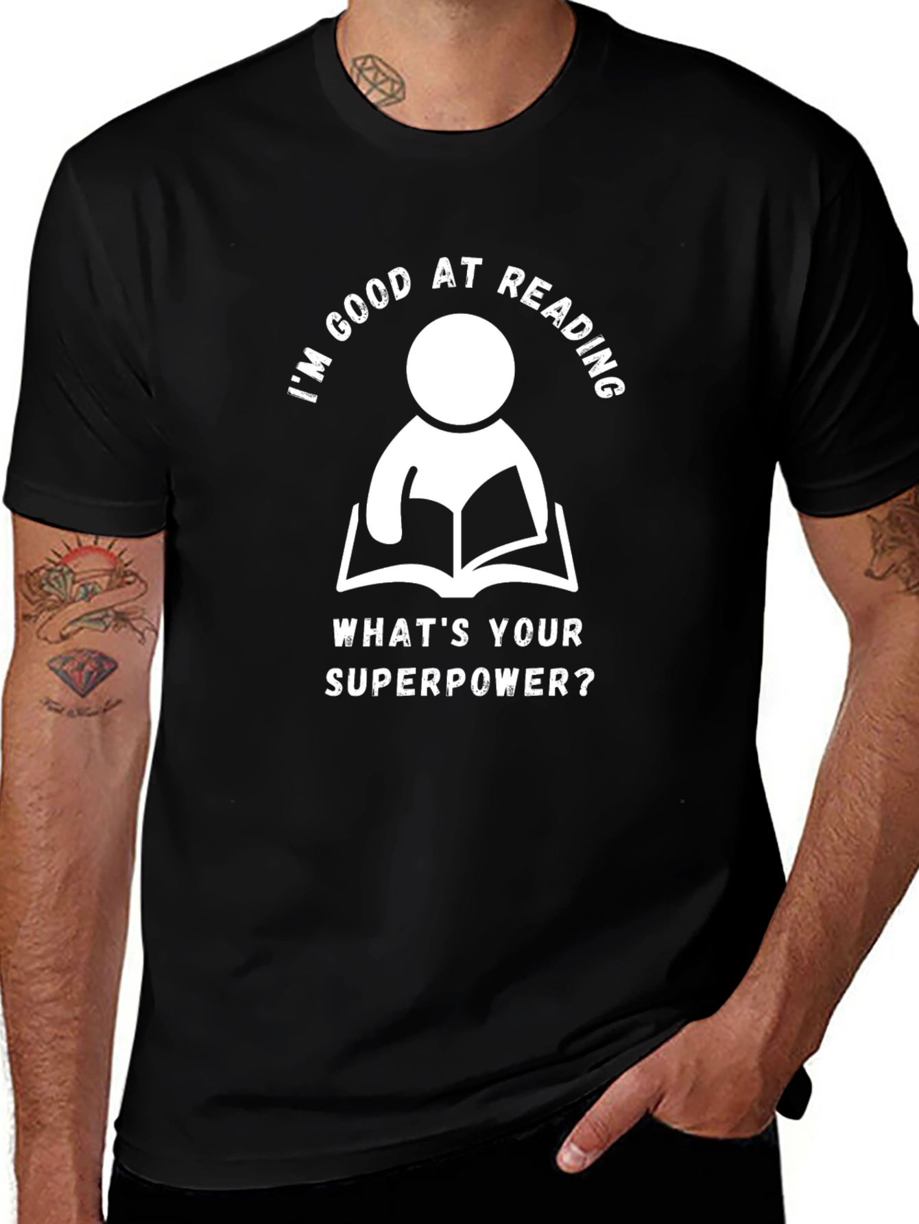 Reading Superpower Black T-Shirt