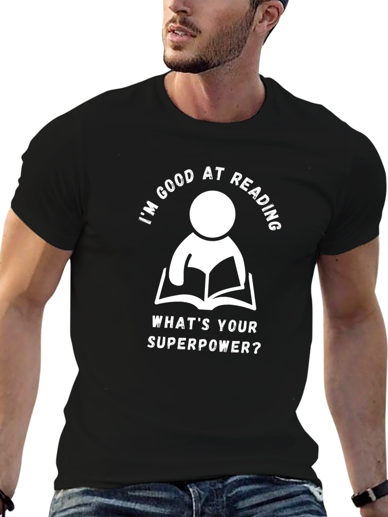 Reading Superpower Black T-Shirt