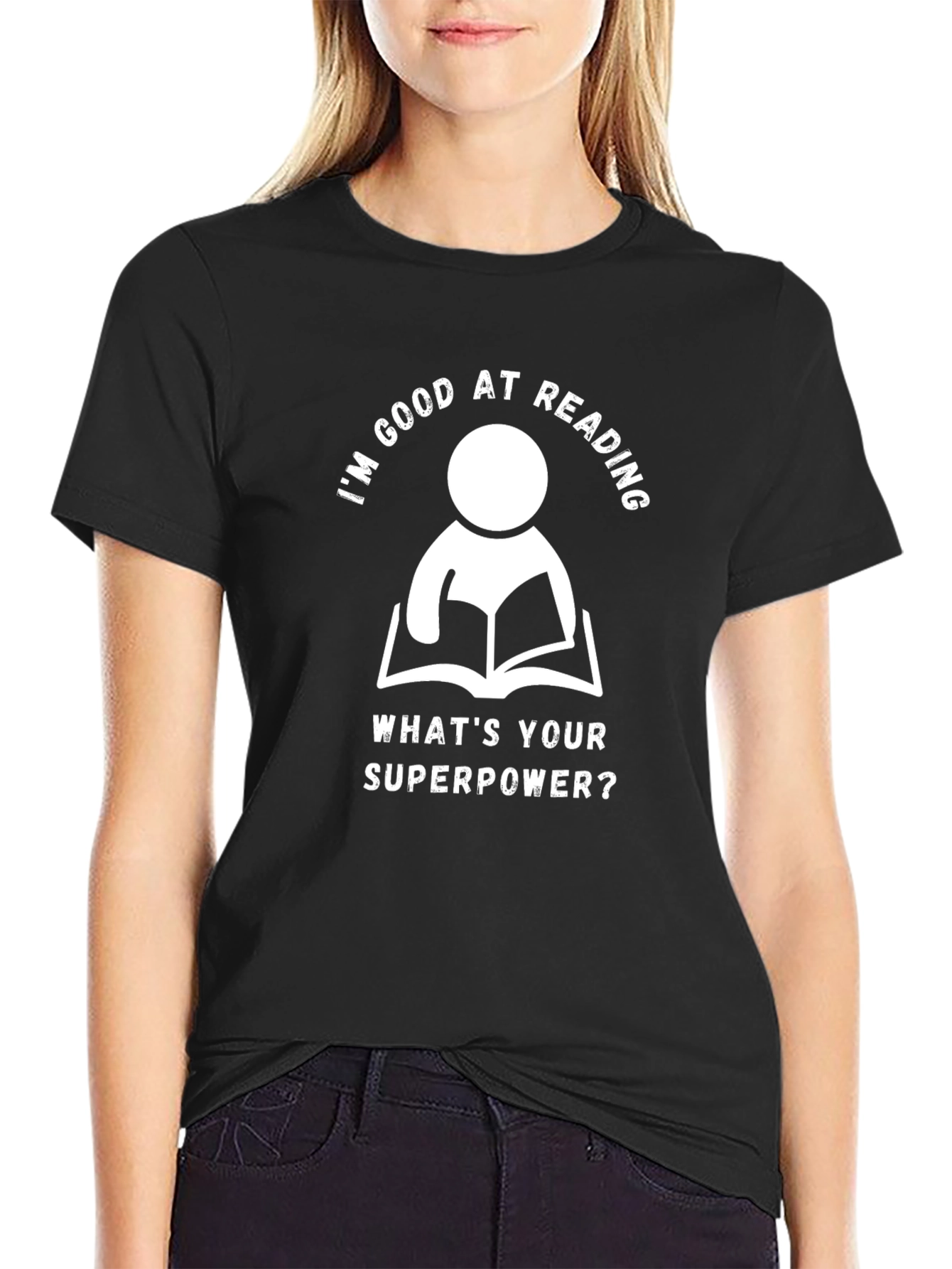 Reading Superpower Black T-Shirt
