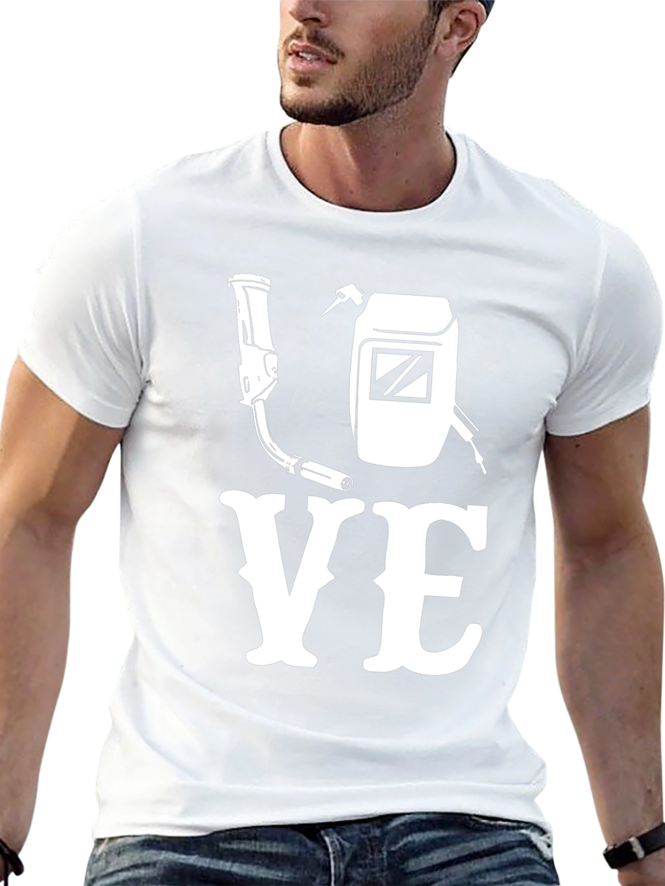 Welder Love T-Shirt - Black Graphic Tee