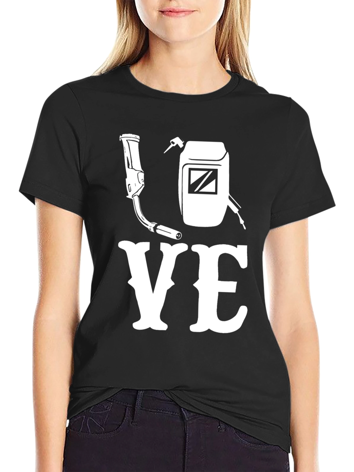 Welder Love T-Shirt - Black Graphic Tee