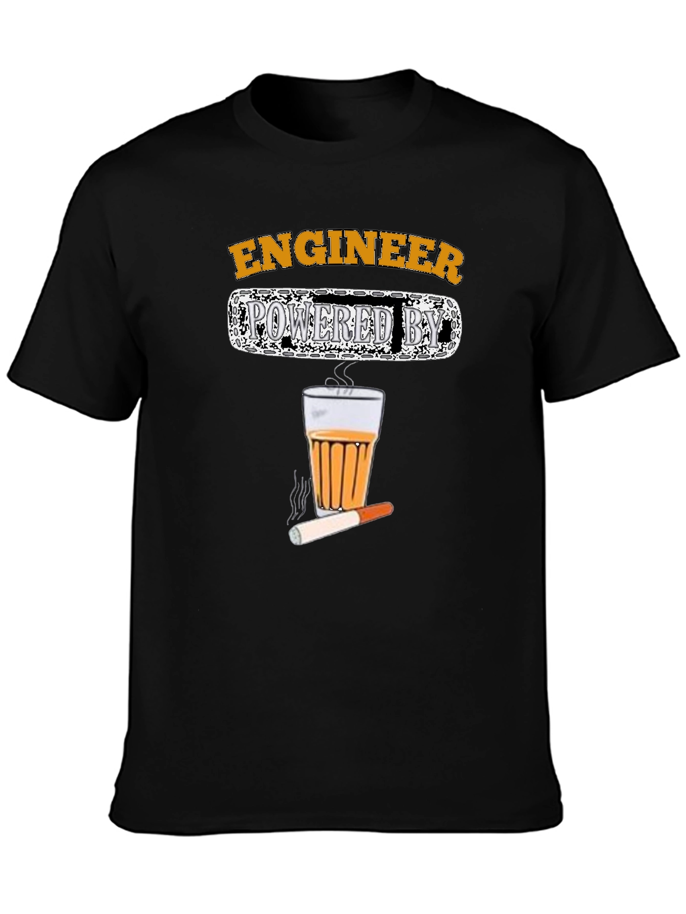 Engineer Powered by Tea & Cigarettes T-Shirt