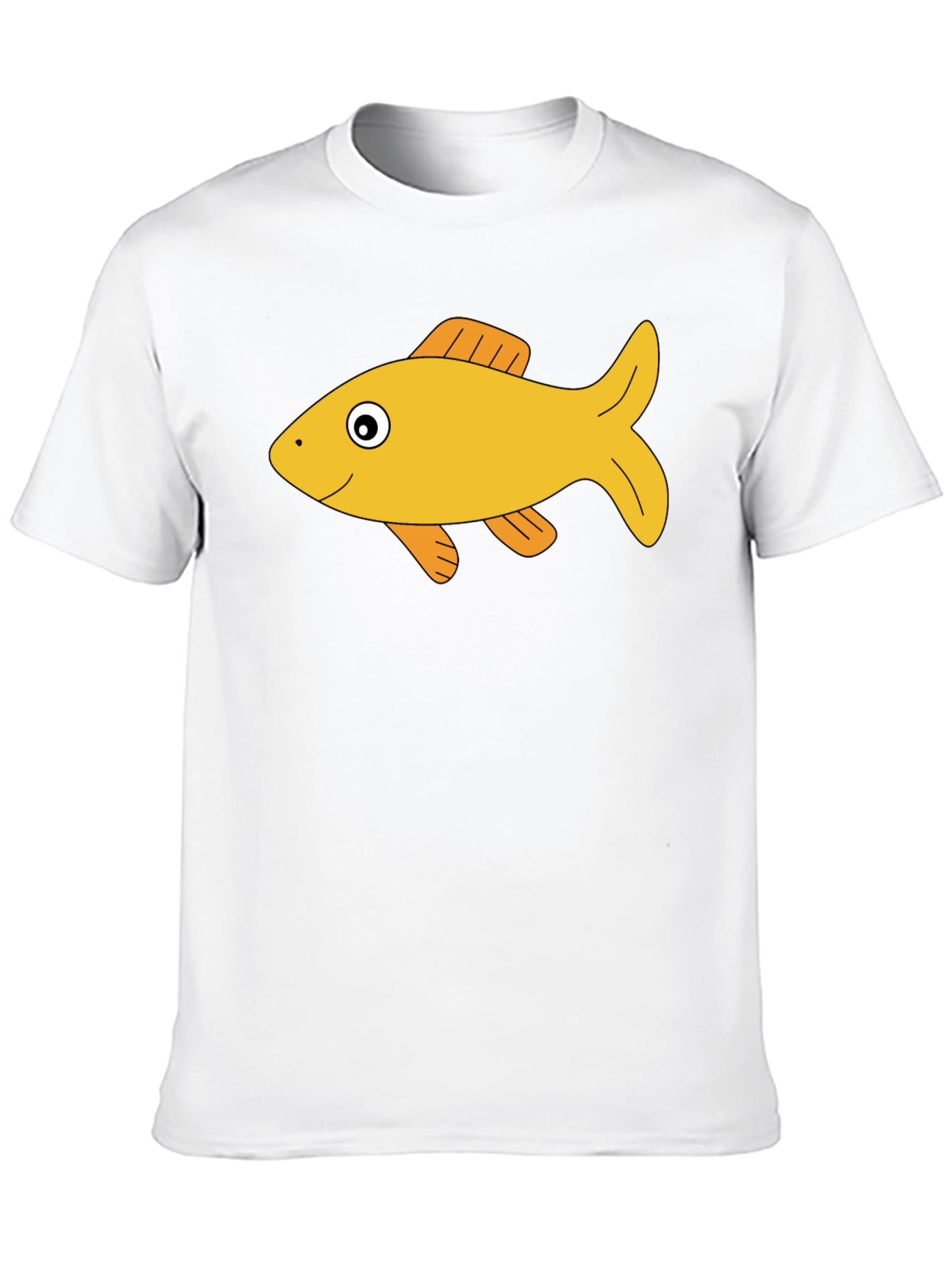 Black T-Shirt with Goldfish Graphic Tee
